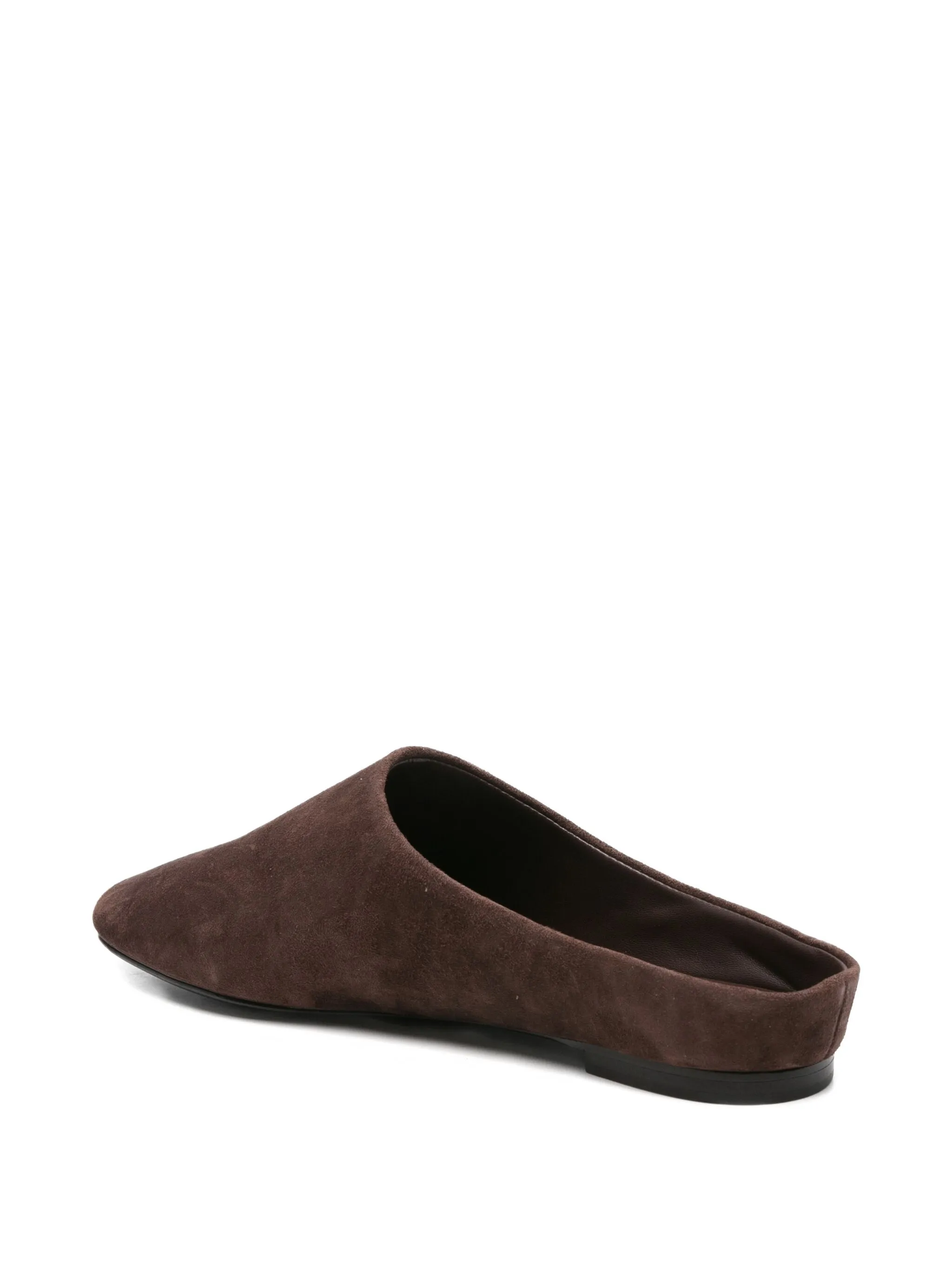 suede backless slippers