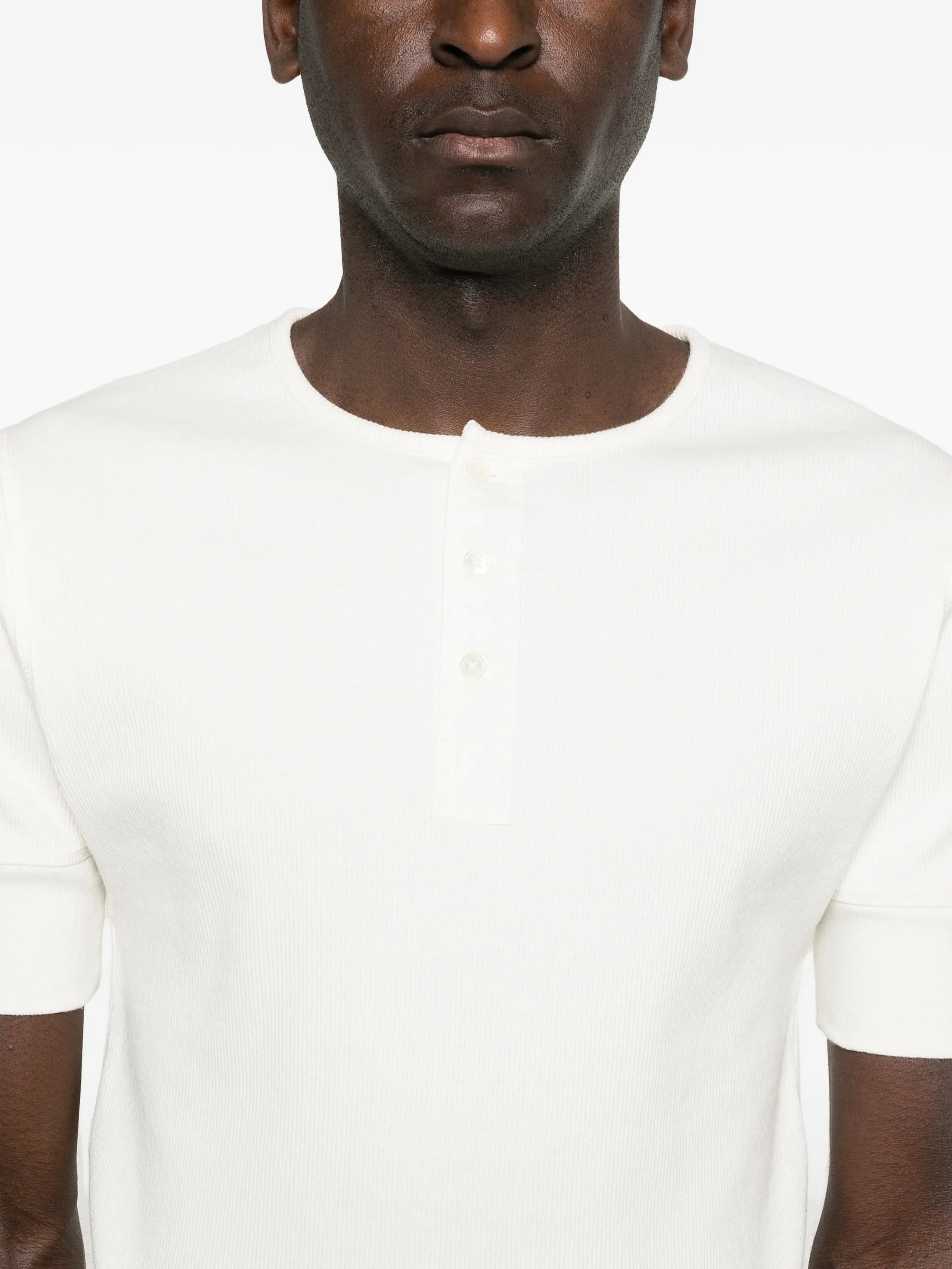 Henley ribbed top