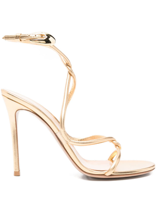 105mm strappy leather sandals