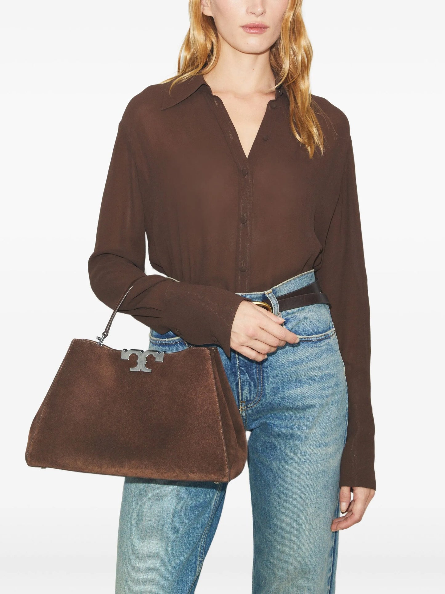 Eleanor suede tote bag