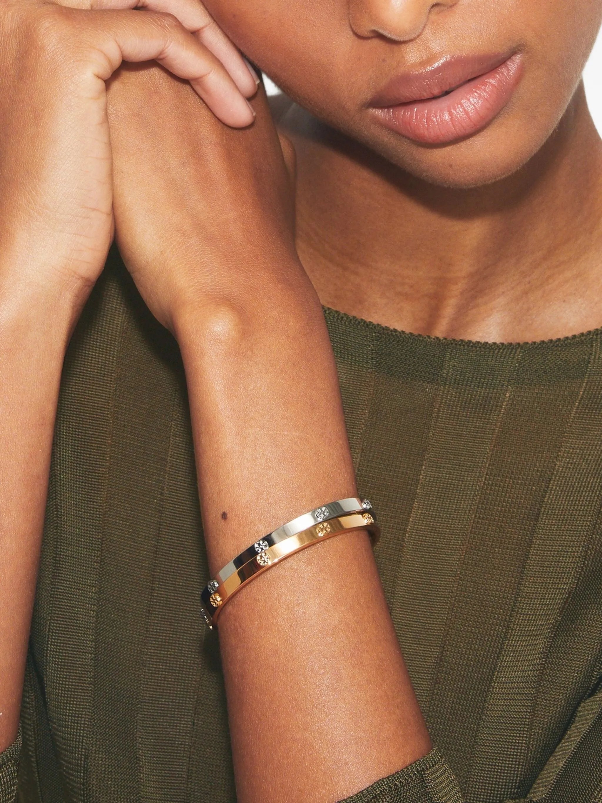 Icon stud cuff bracelet