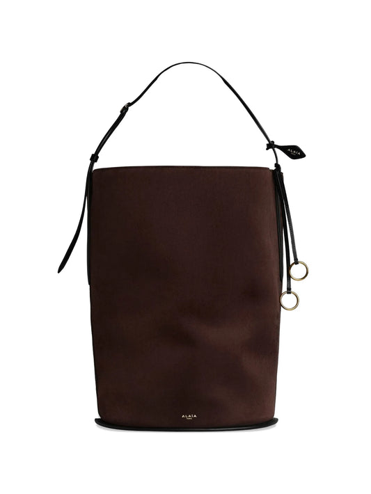 large Hip suede bucket bag