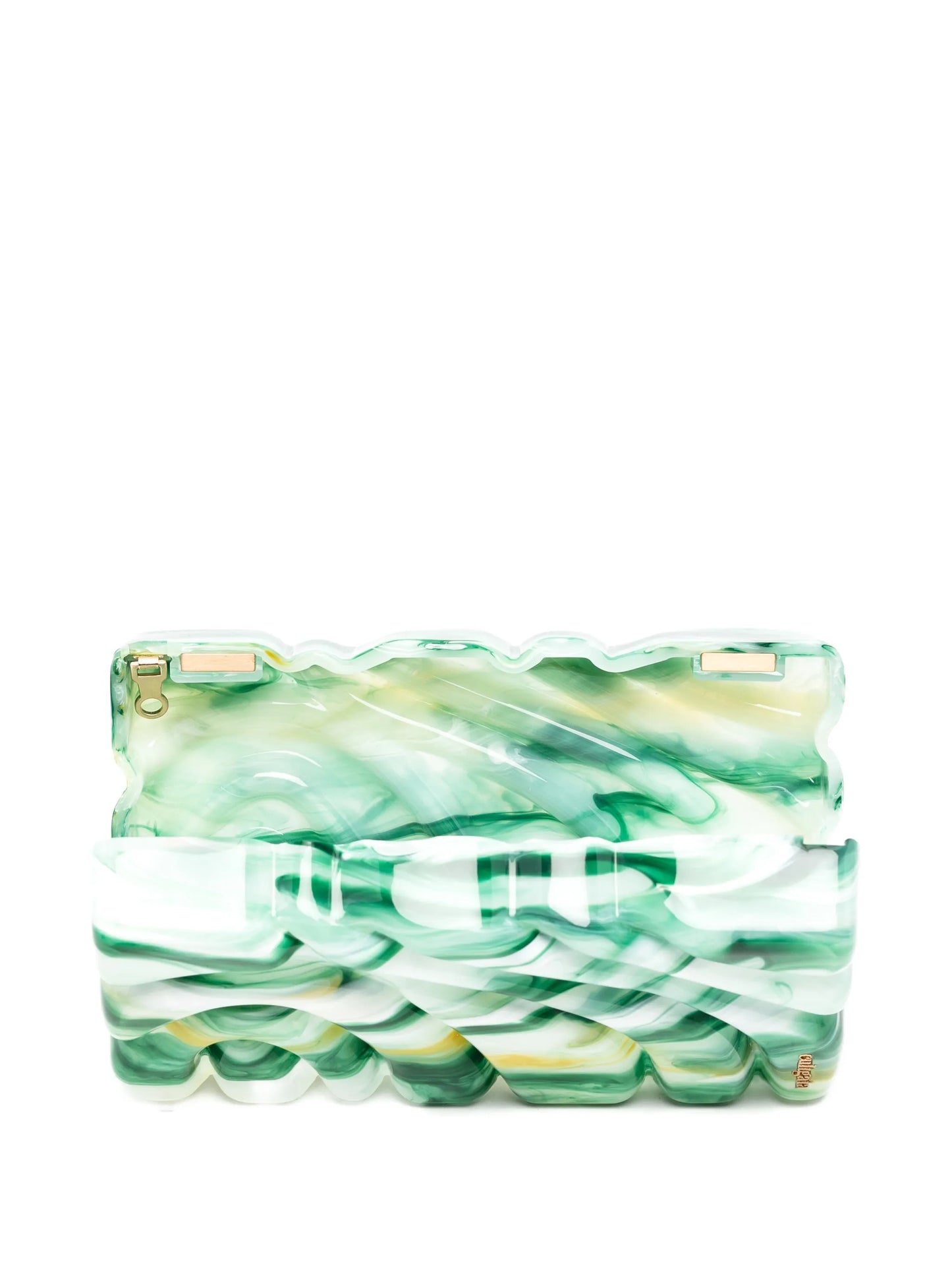 Aura marbled clutch bags
