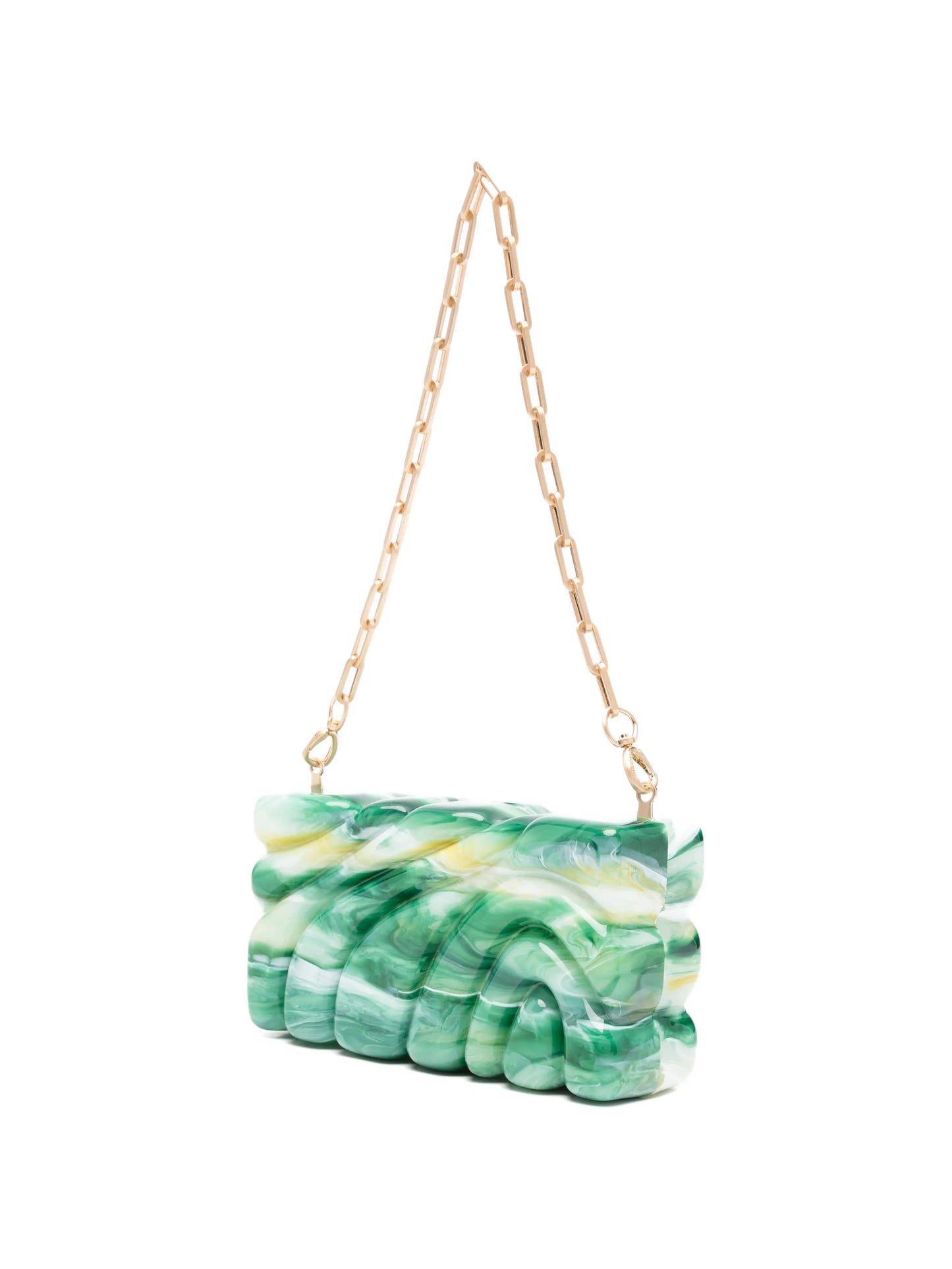 Aura marbled clutch bags