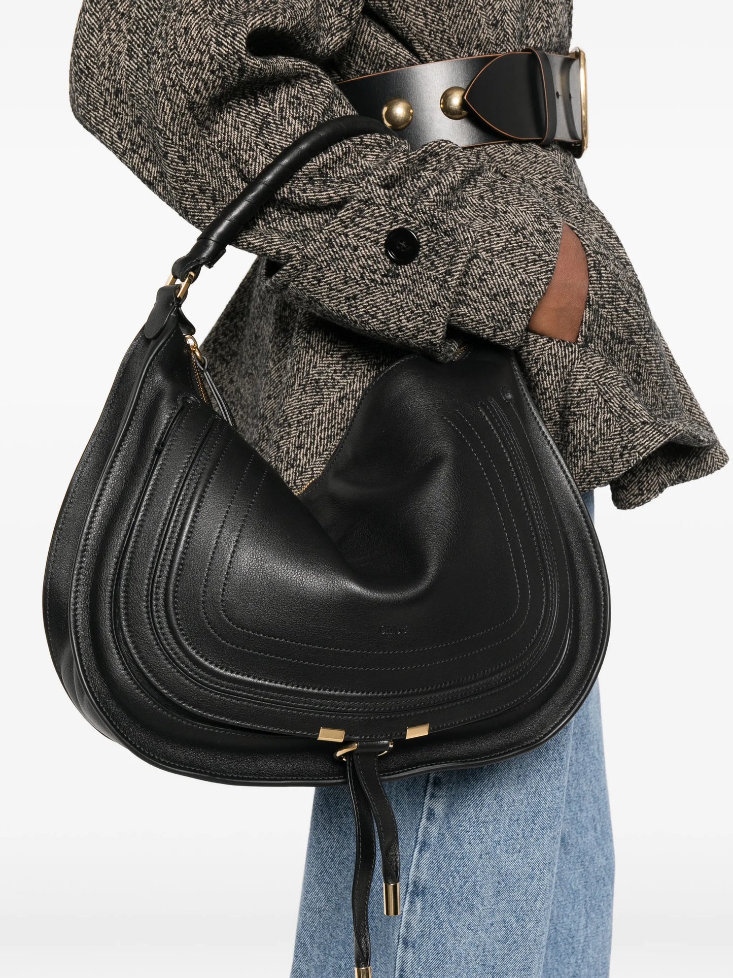 Marcie braided-handle tote bag