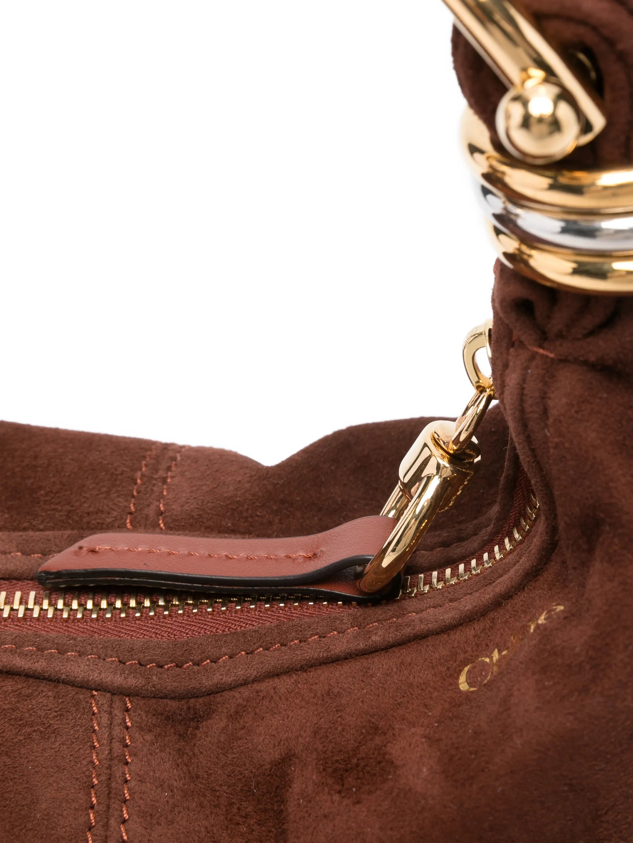 mini Bracelet suede tote bag