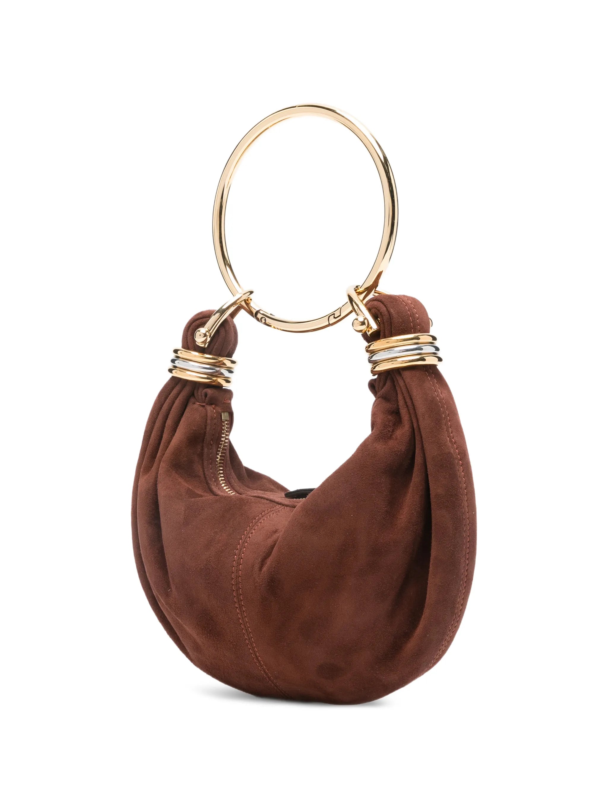mini Bracelet suede tote bag