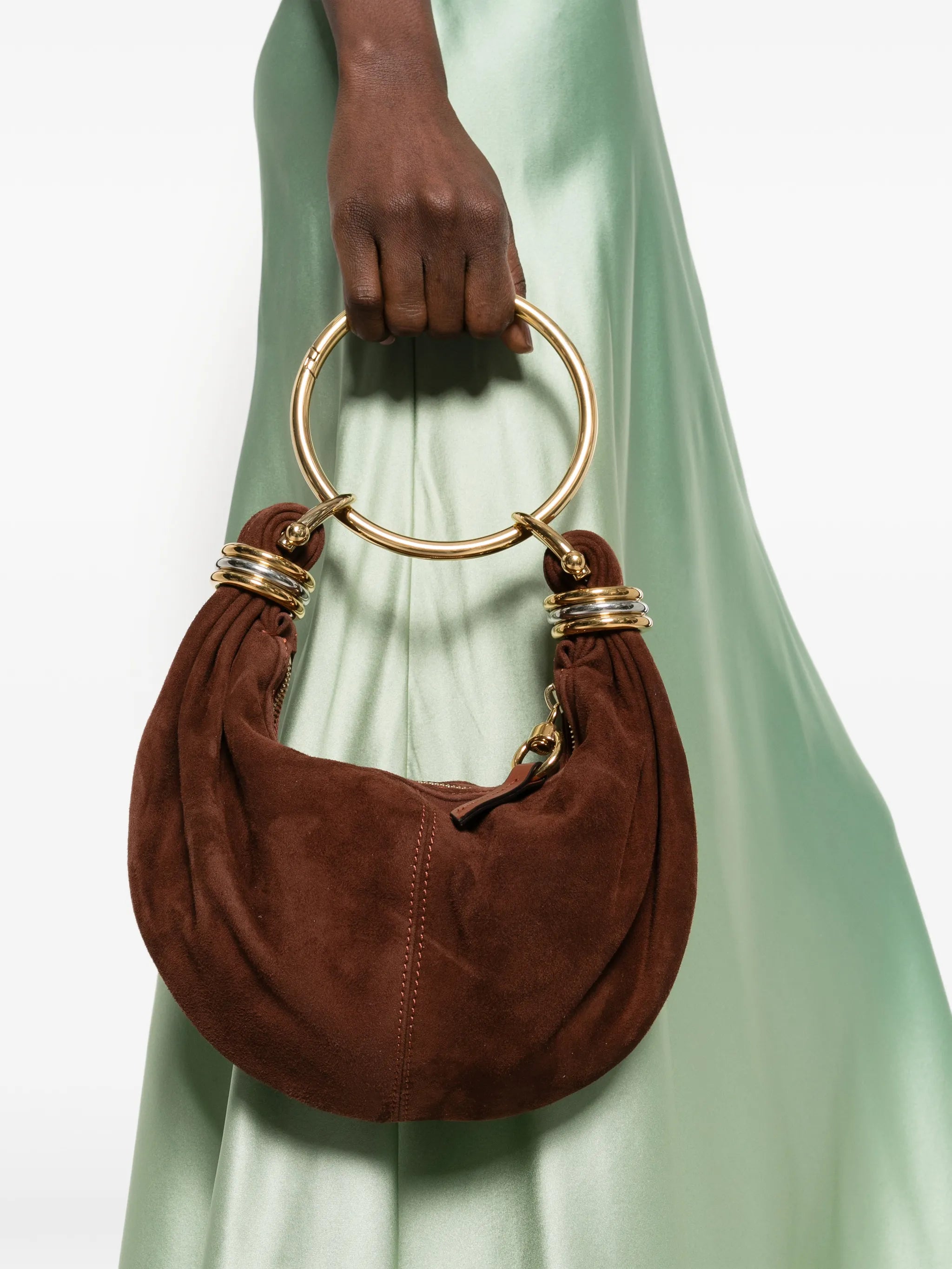 mini Bracelet suede tote bag