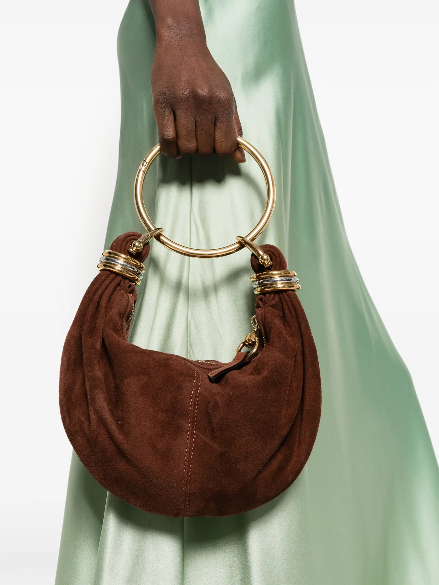 mini Bracelet suede tote bag