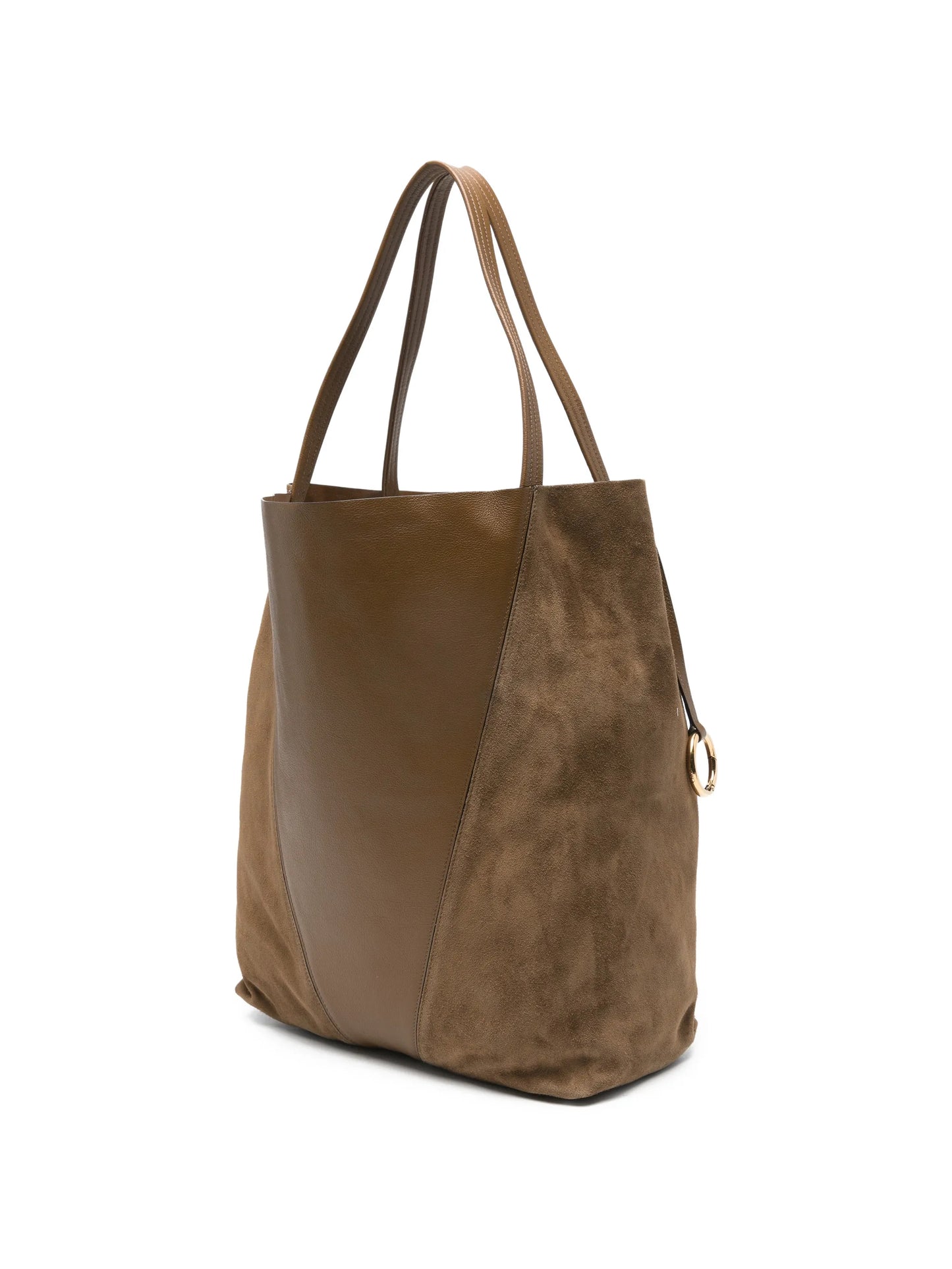 large Spin leather tote bag