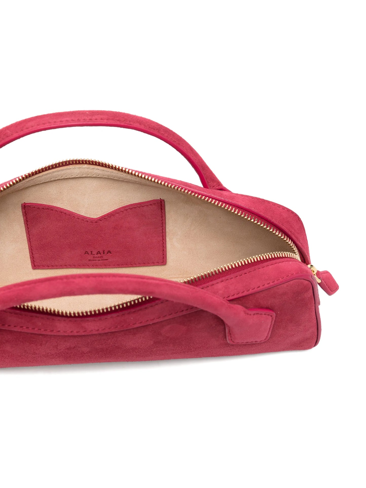 Le Teckel suede clutch bag