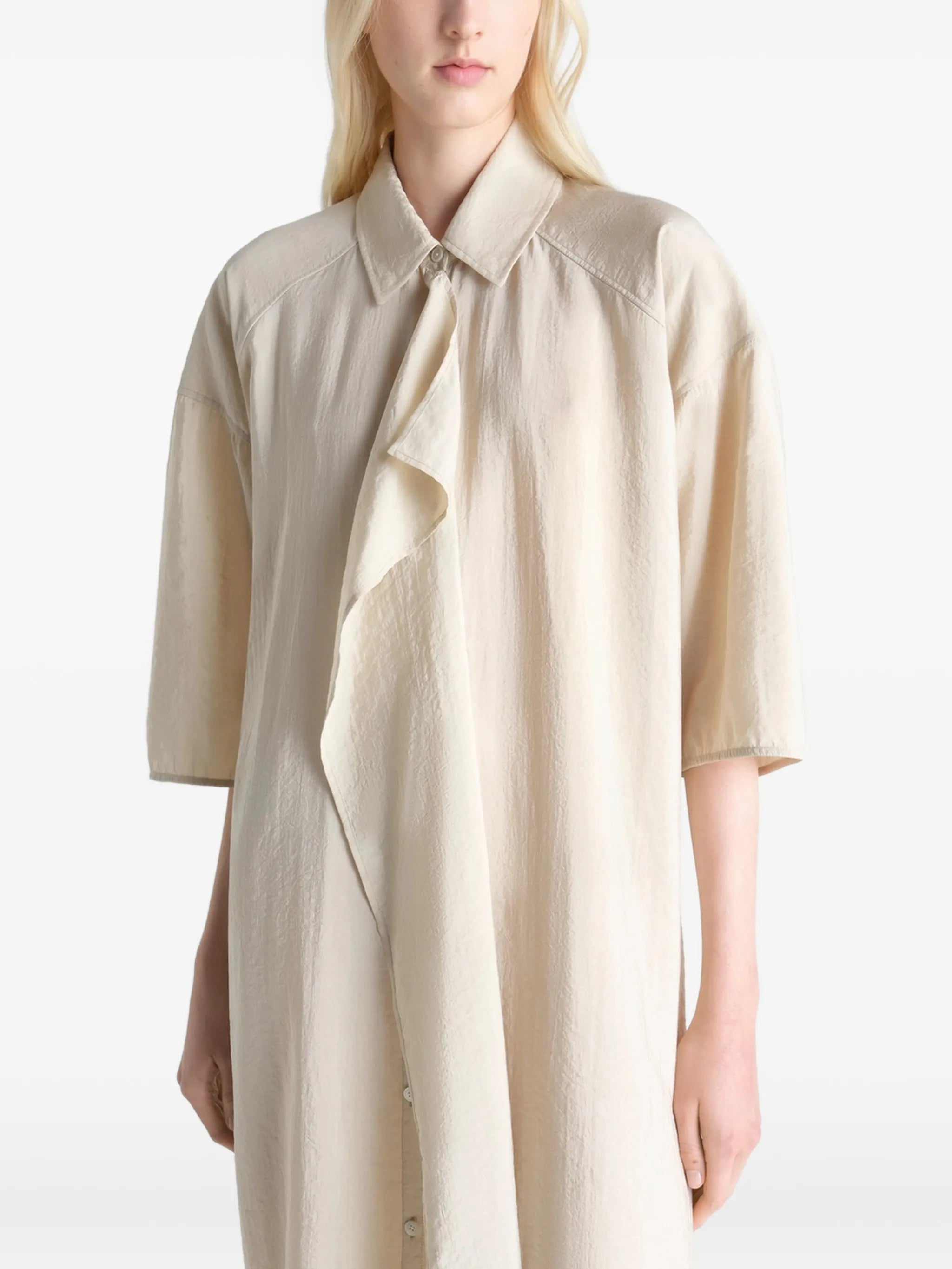 asymmetrical shirt dress