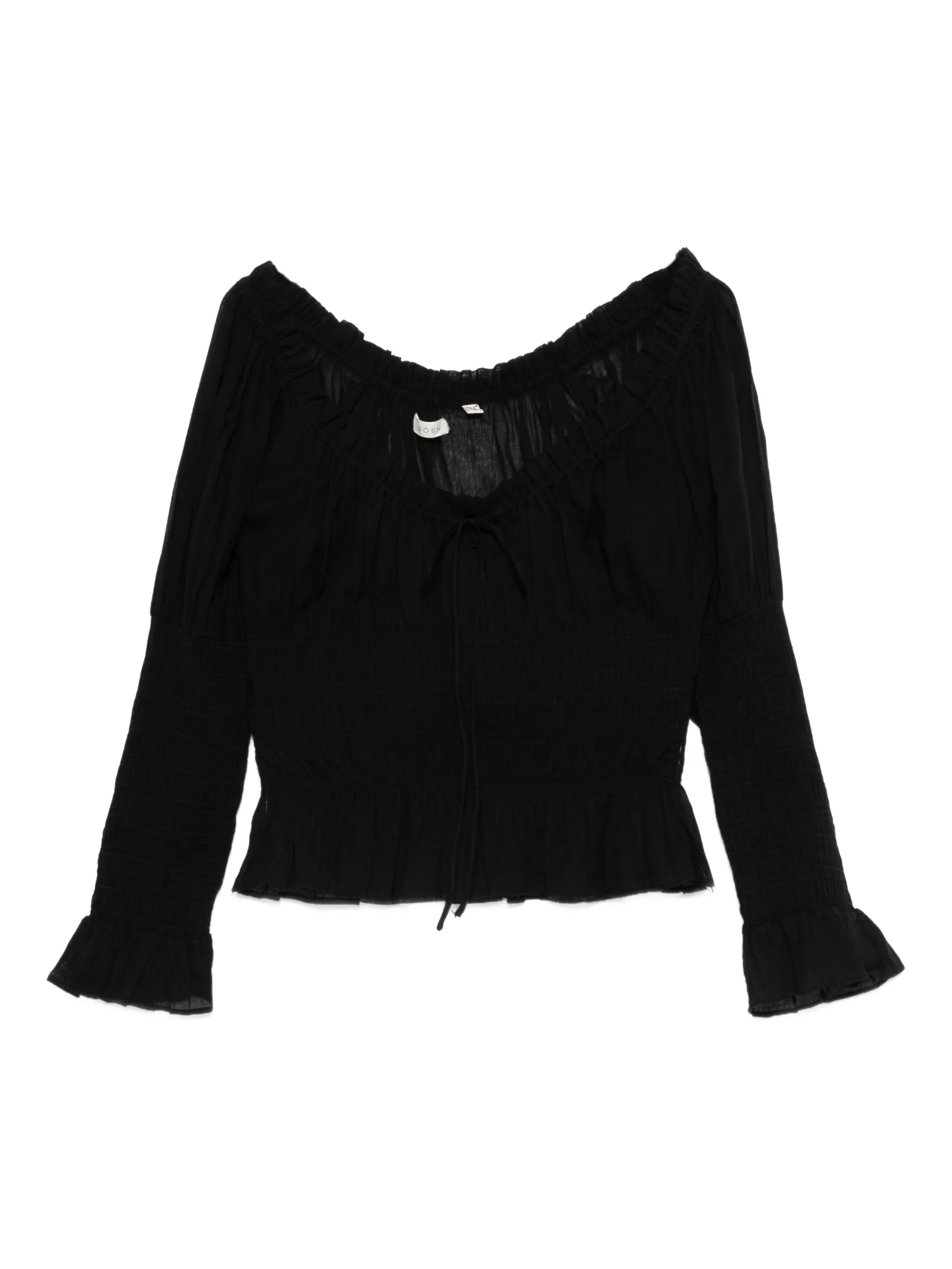 scoop neck long sleeve top