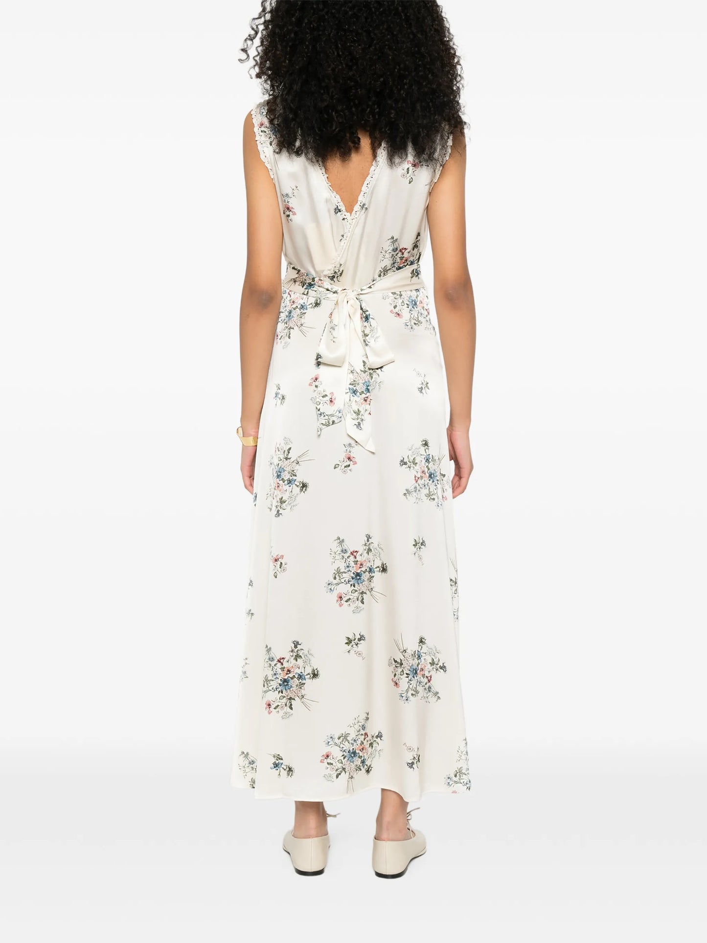 Tahlia V-neck floral-print midi dress