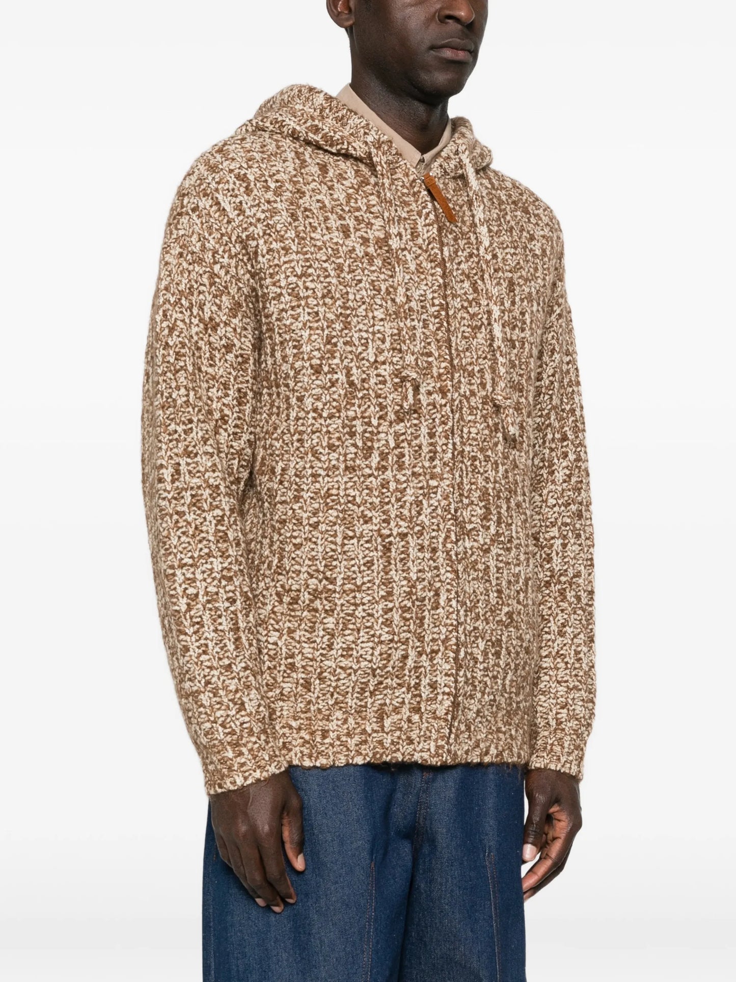 zip-fastening hoodie