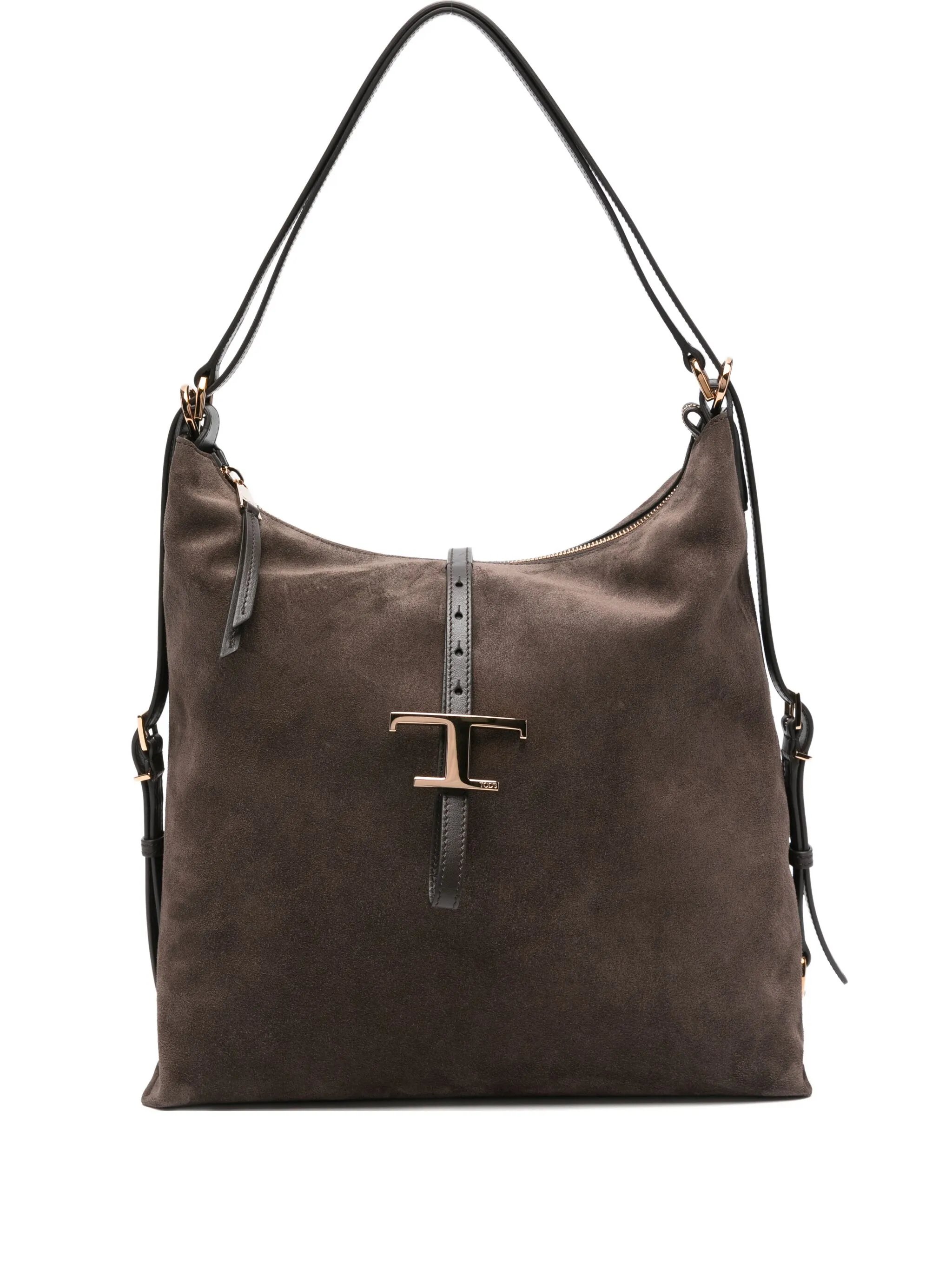 T Timeless shoulder bag in suede medium
