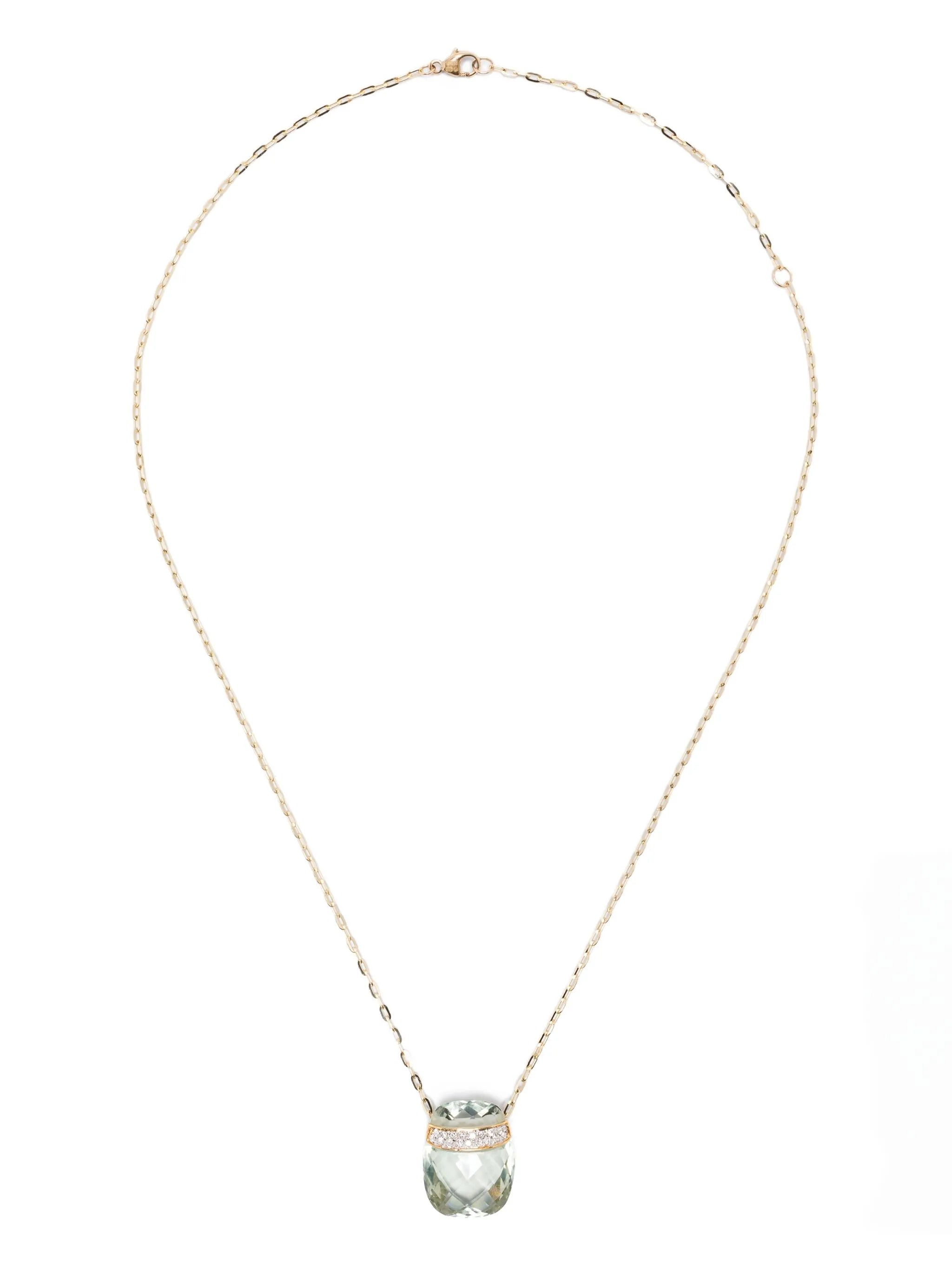 14CT yellow gold diamond necklace