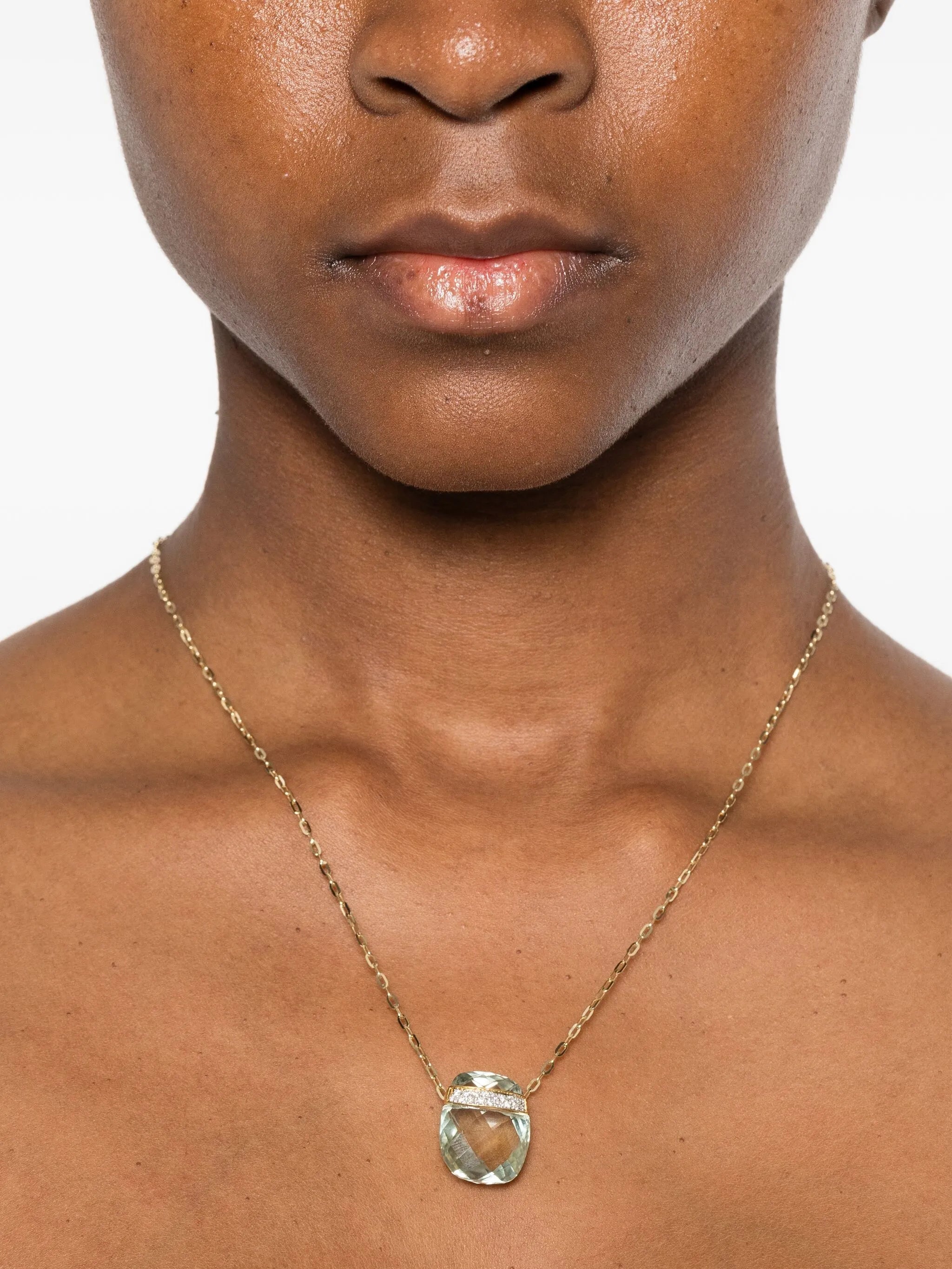 14CT yellow gold diamond necklace