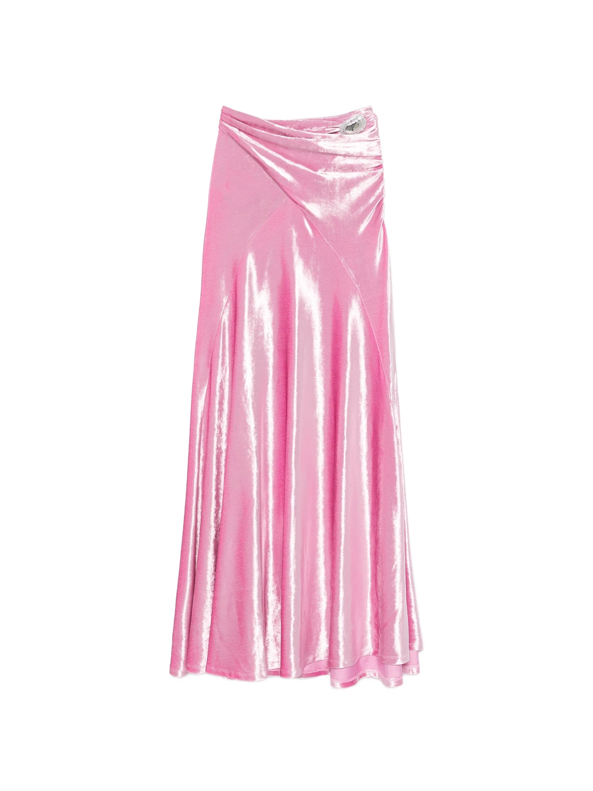 velvet brooch long skirt