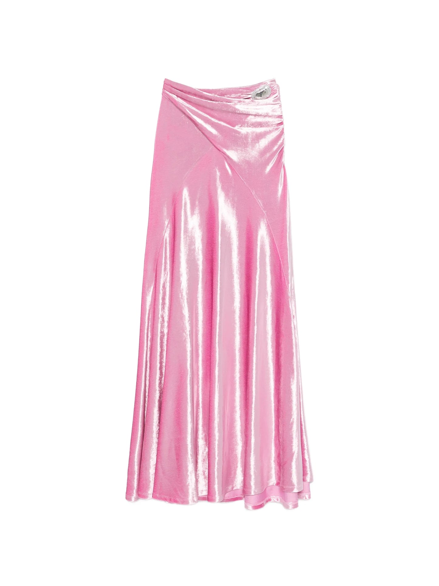 velvet brooch long skirt