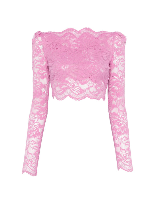 lace boat-neck top