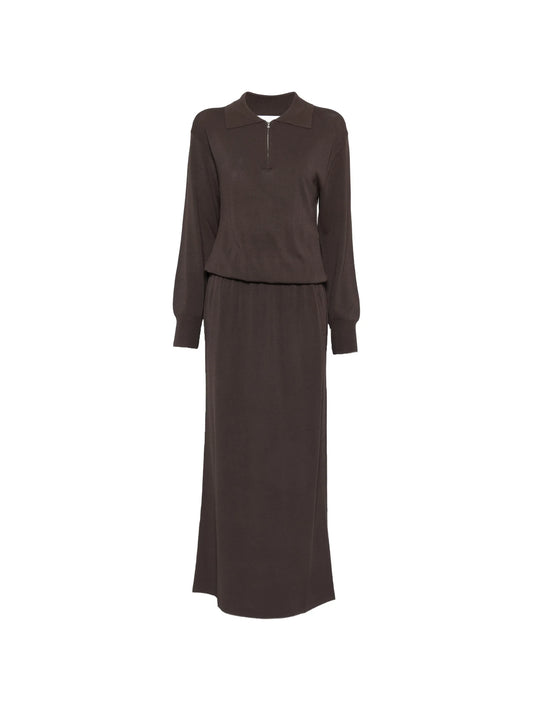 Sabine quarter-zip maxi dress
