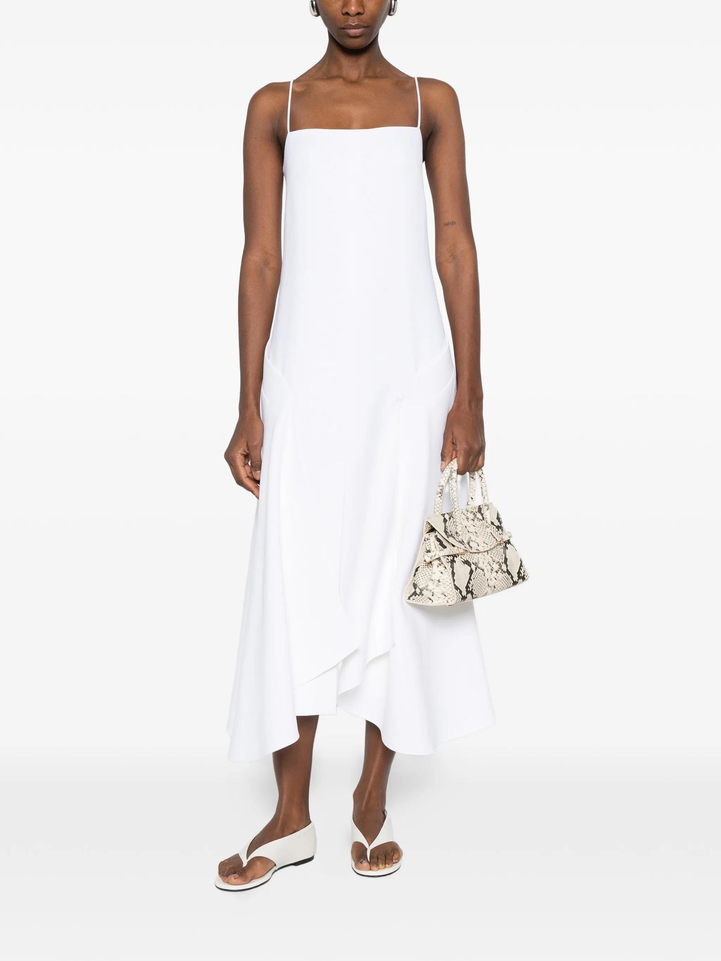 cascade strap dress
