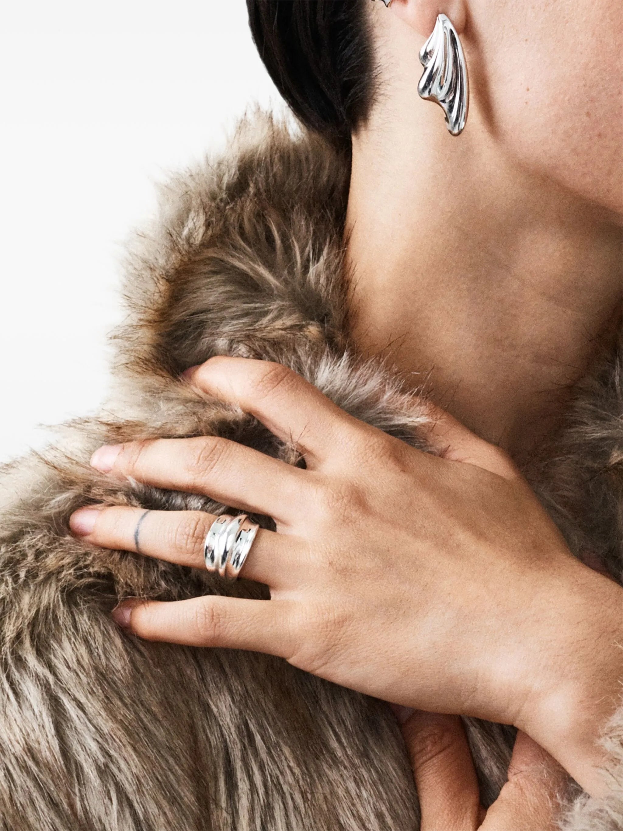 wave silver ring