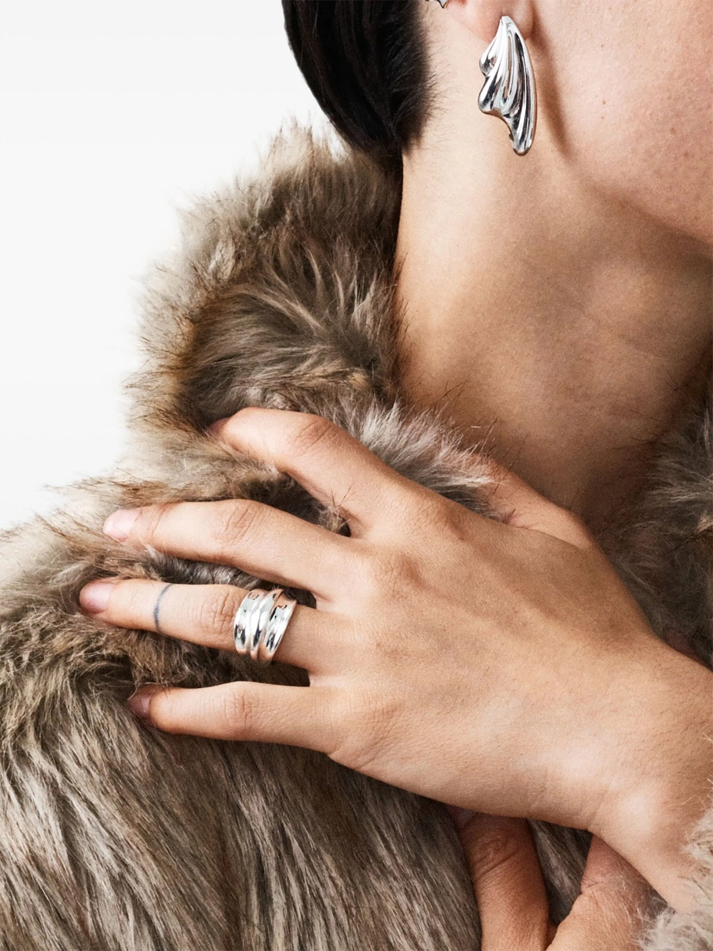 wave silver ring