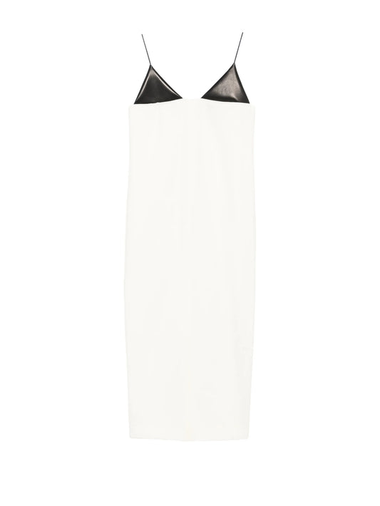 contrasting-panel midi dress