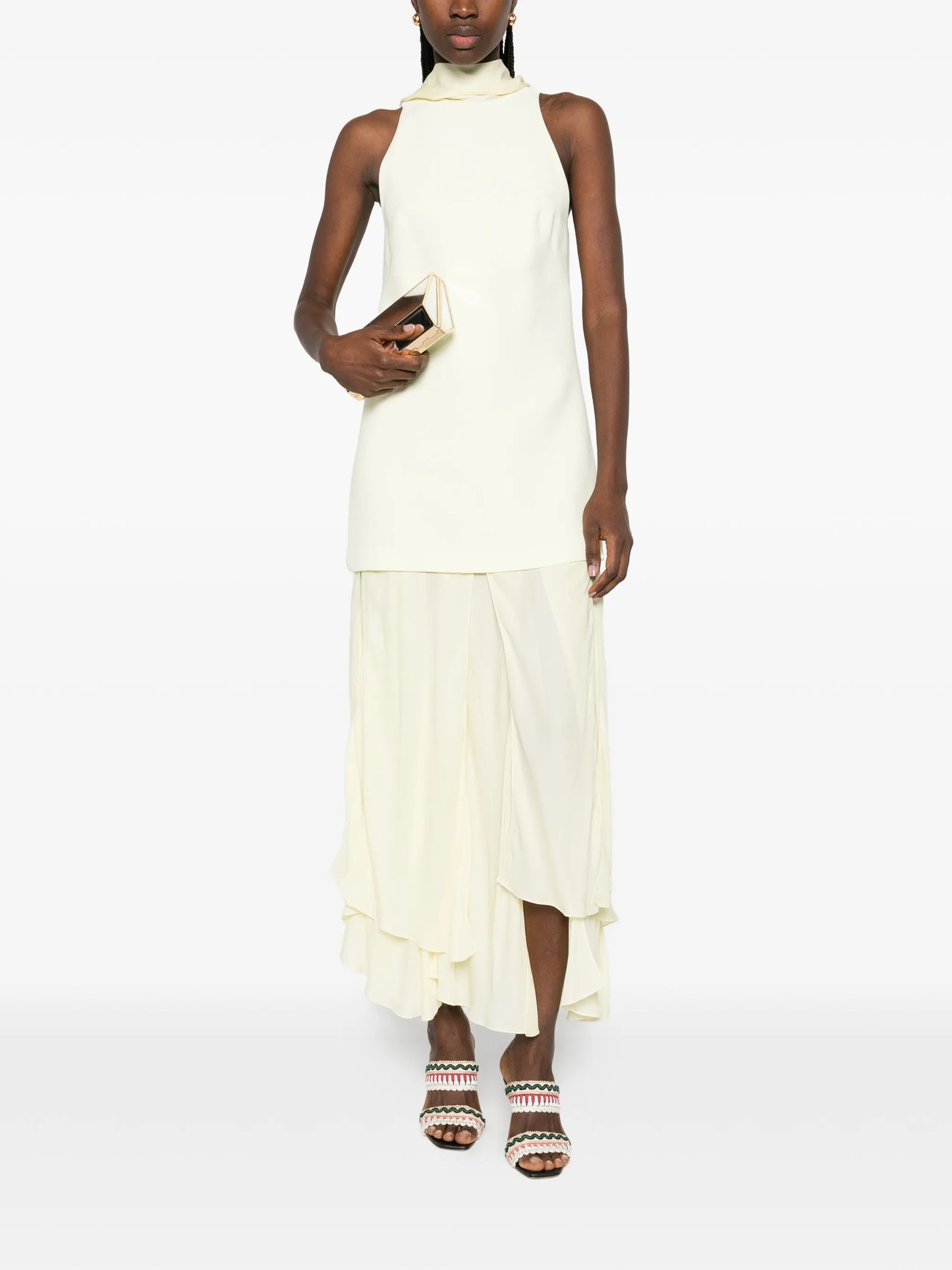 sleeveless midi dress