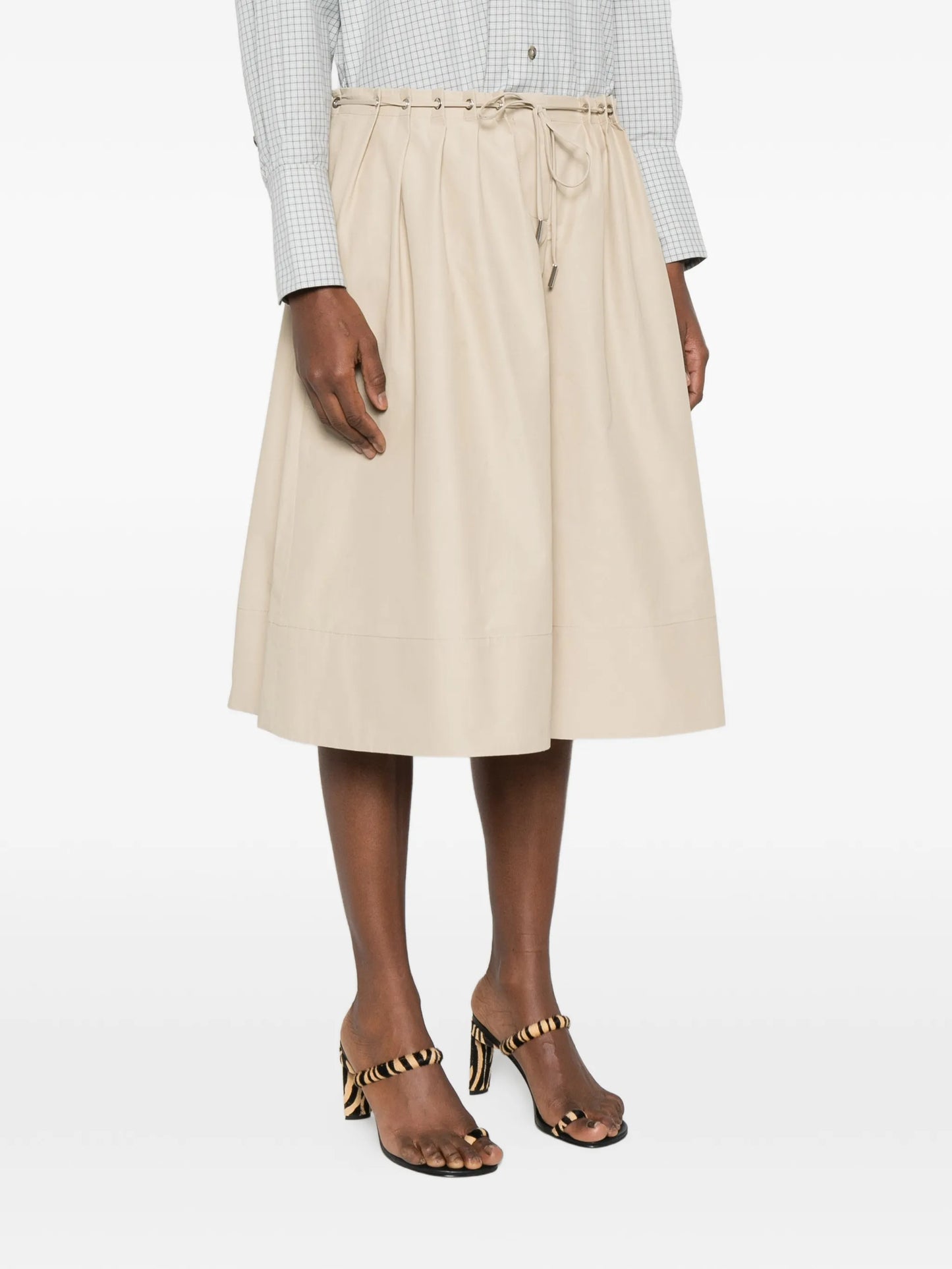 Sutton pintuck elongated shorts