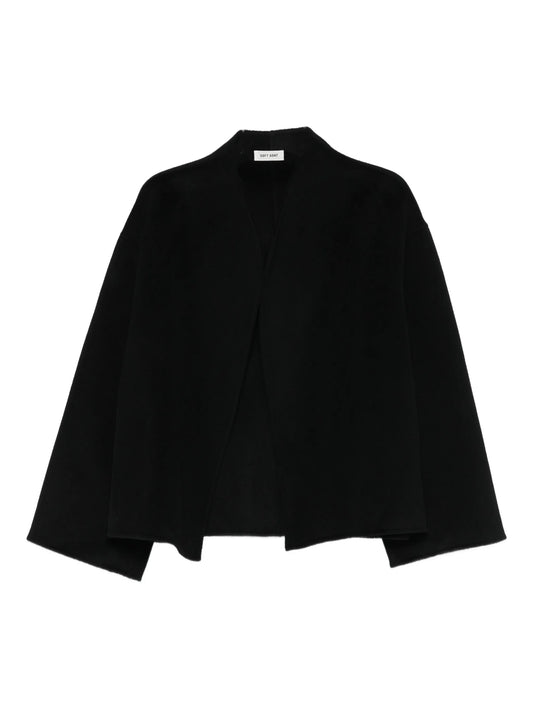 open-front short oversized coat