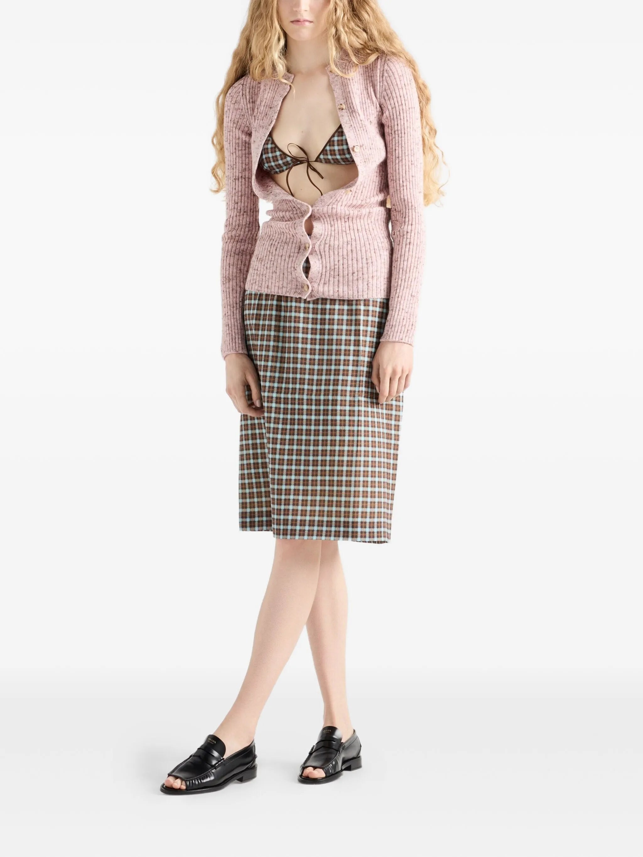 rib-knit cardigan