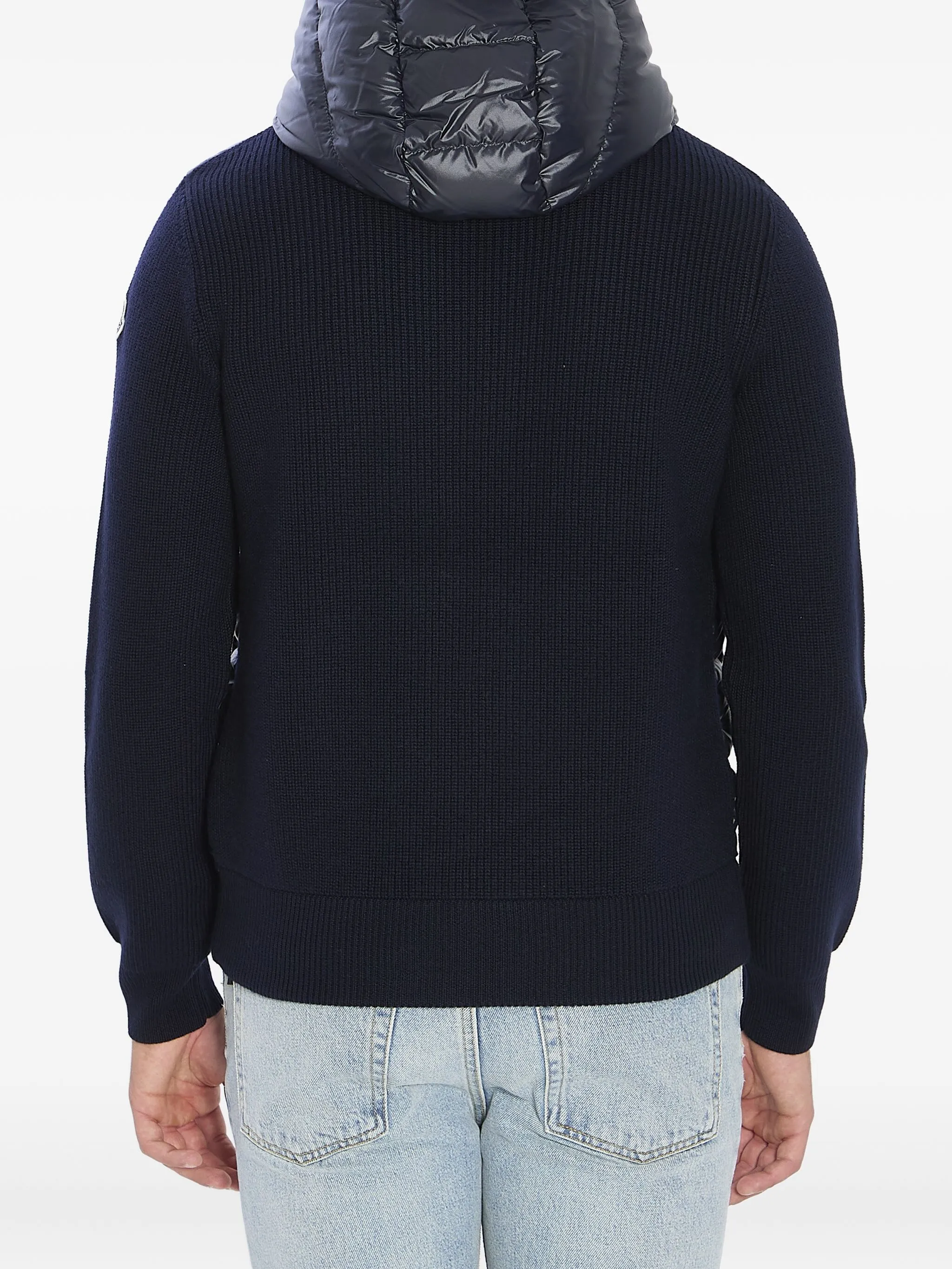 quilted wool-knit jacket