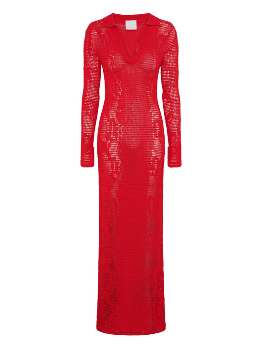 crochet maxi dress