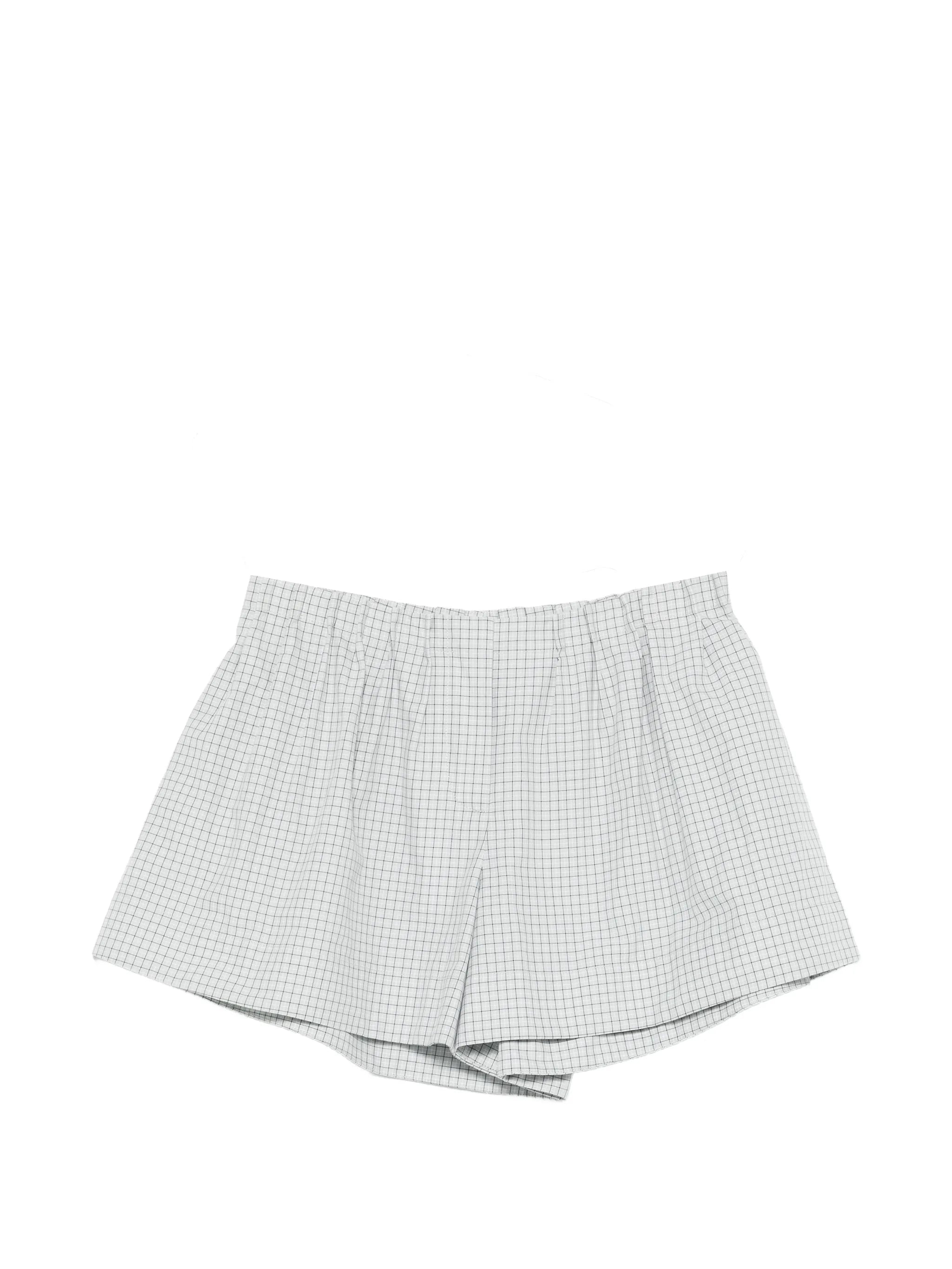 checked shorts