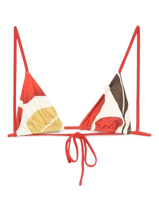 Julietta flower-print bikini top
