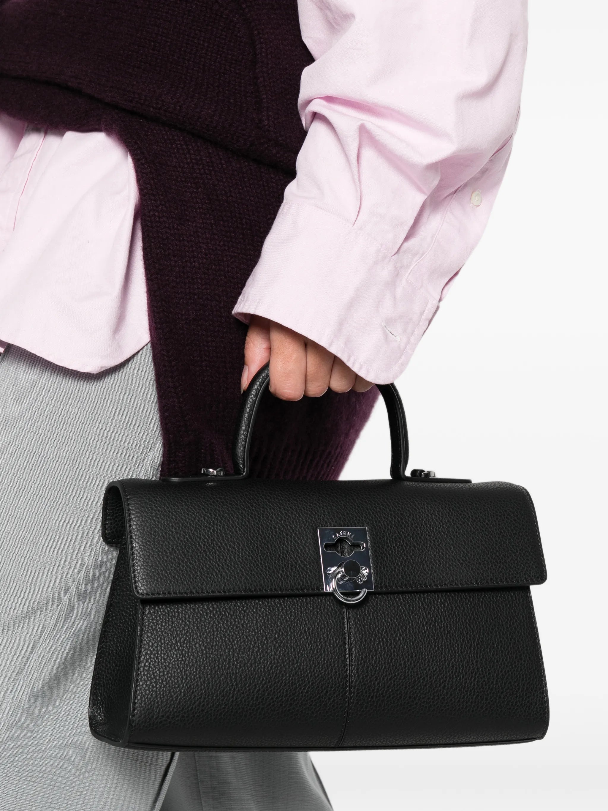 Medium Stance grain leather crossbody bag