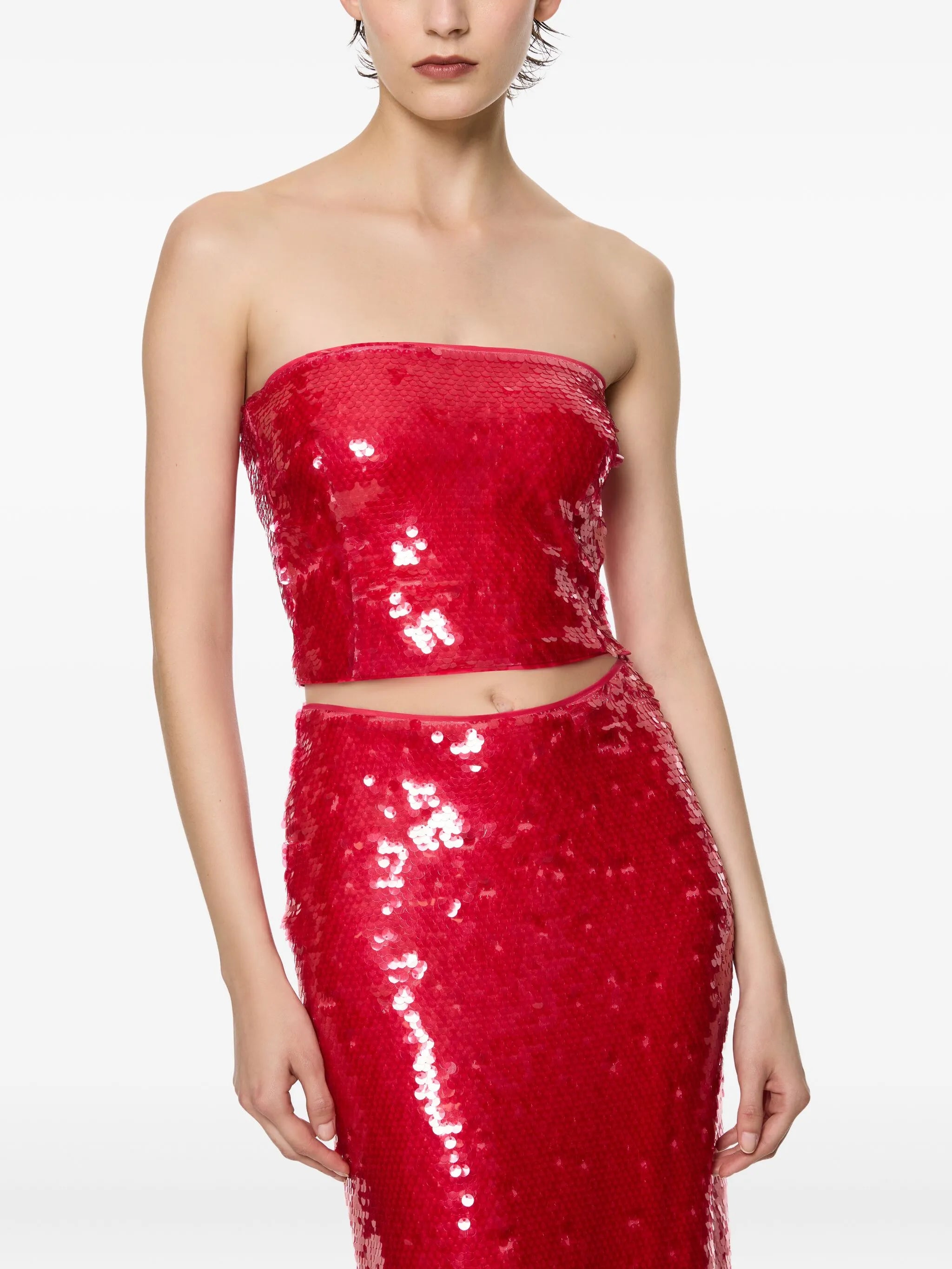 Mermaid sequin strapless tube top