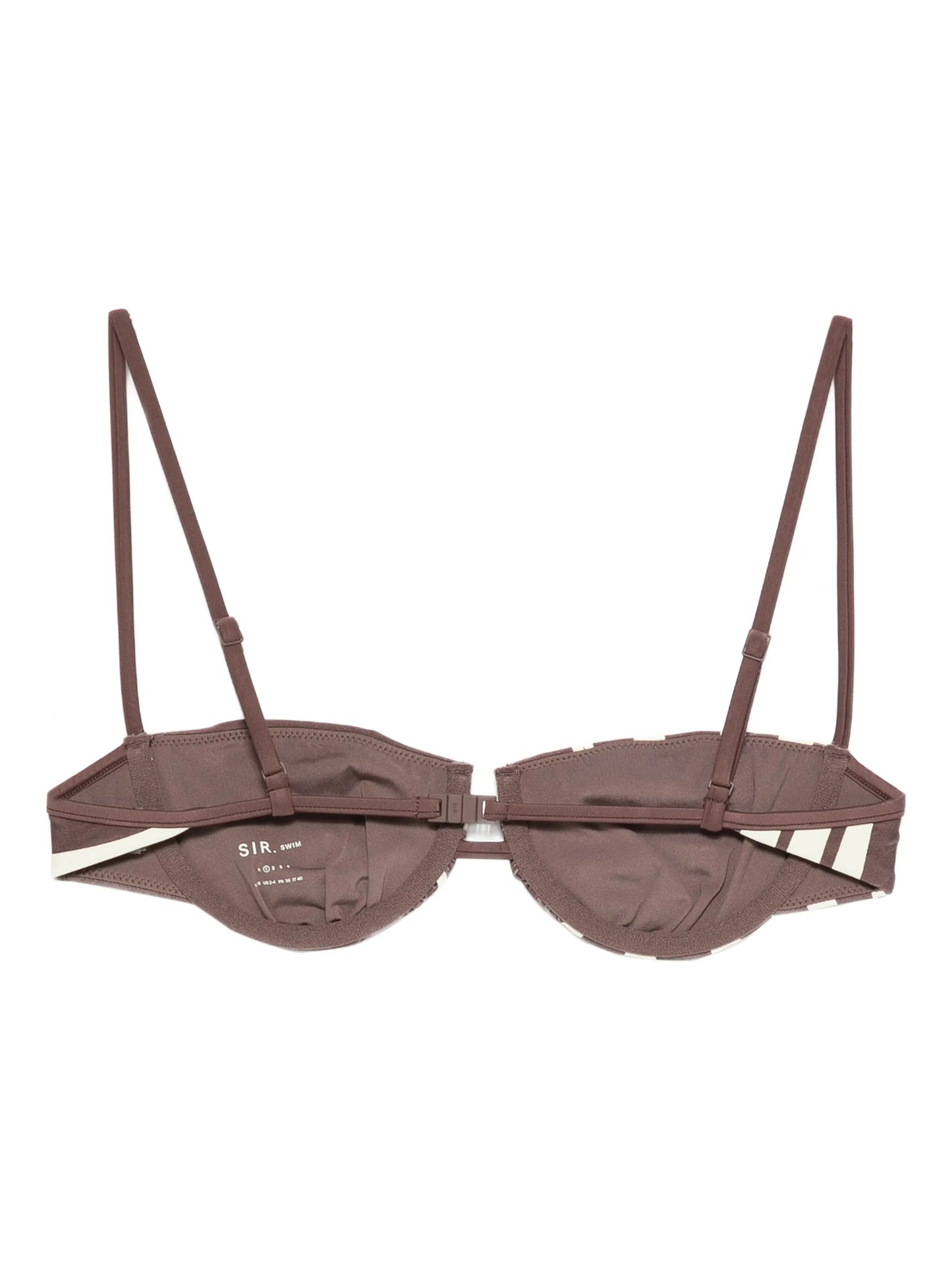 Linocut striped bikini top