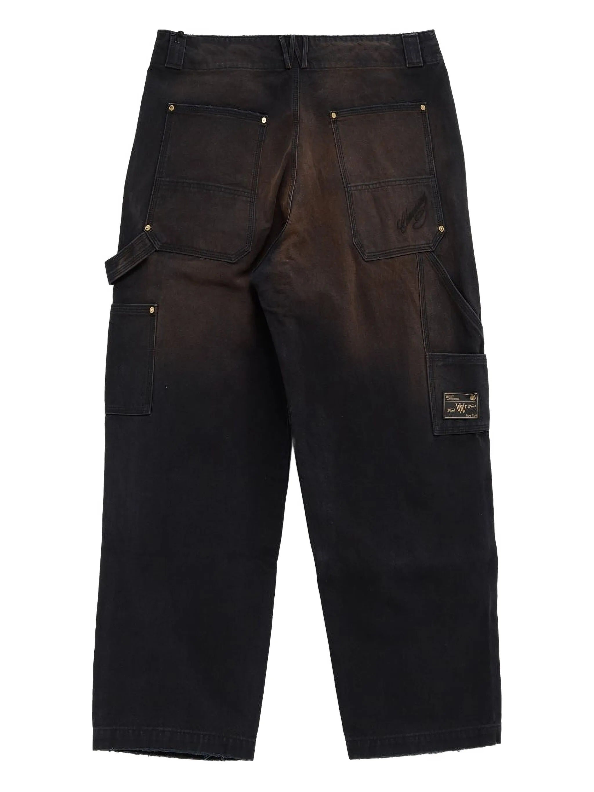 faded-effect trousers