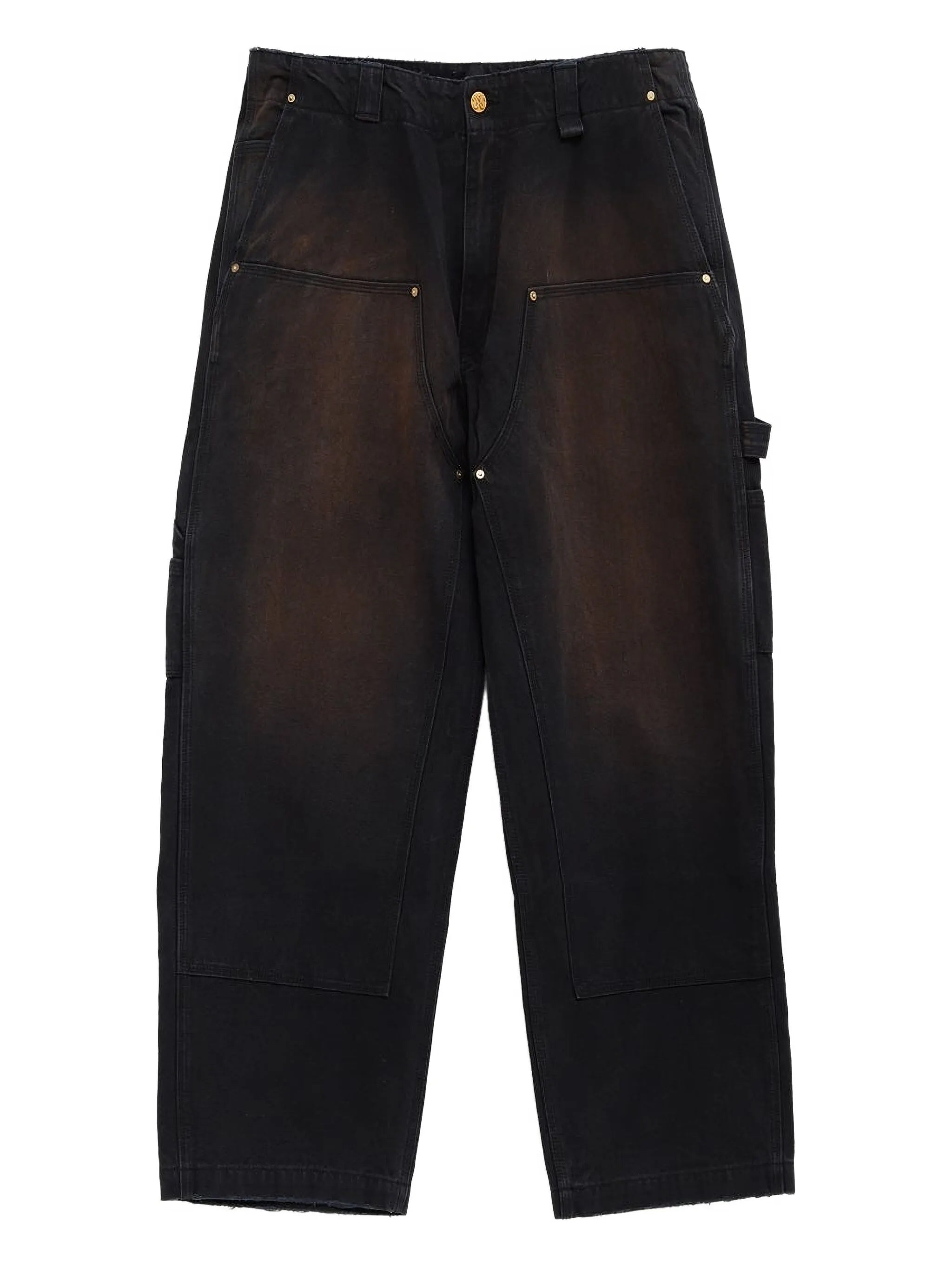 faded-effect trousers