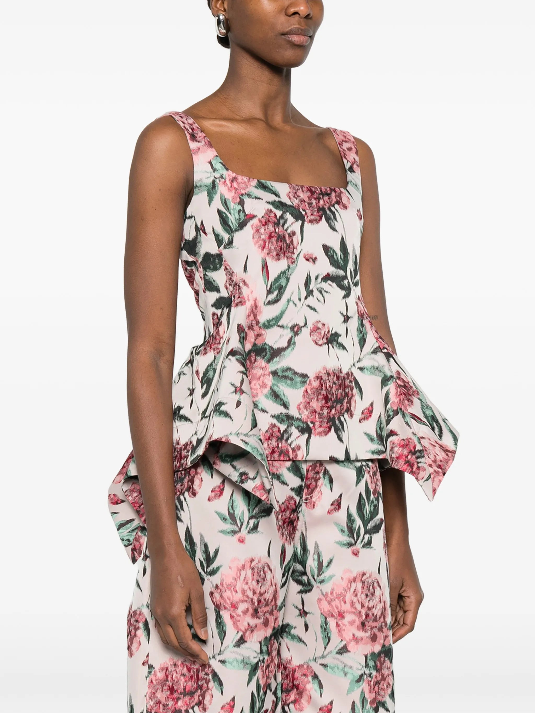 peplum brocade corset top