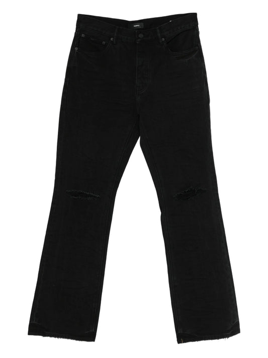 rip bootcut jeans