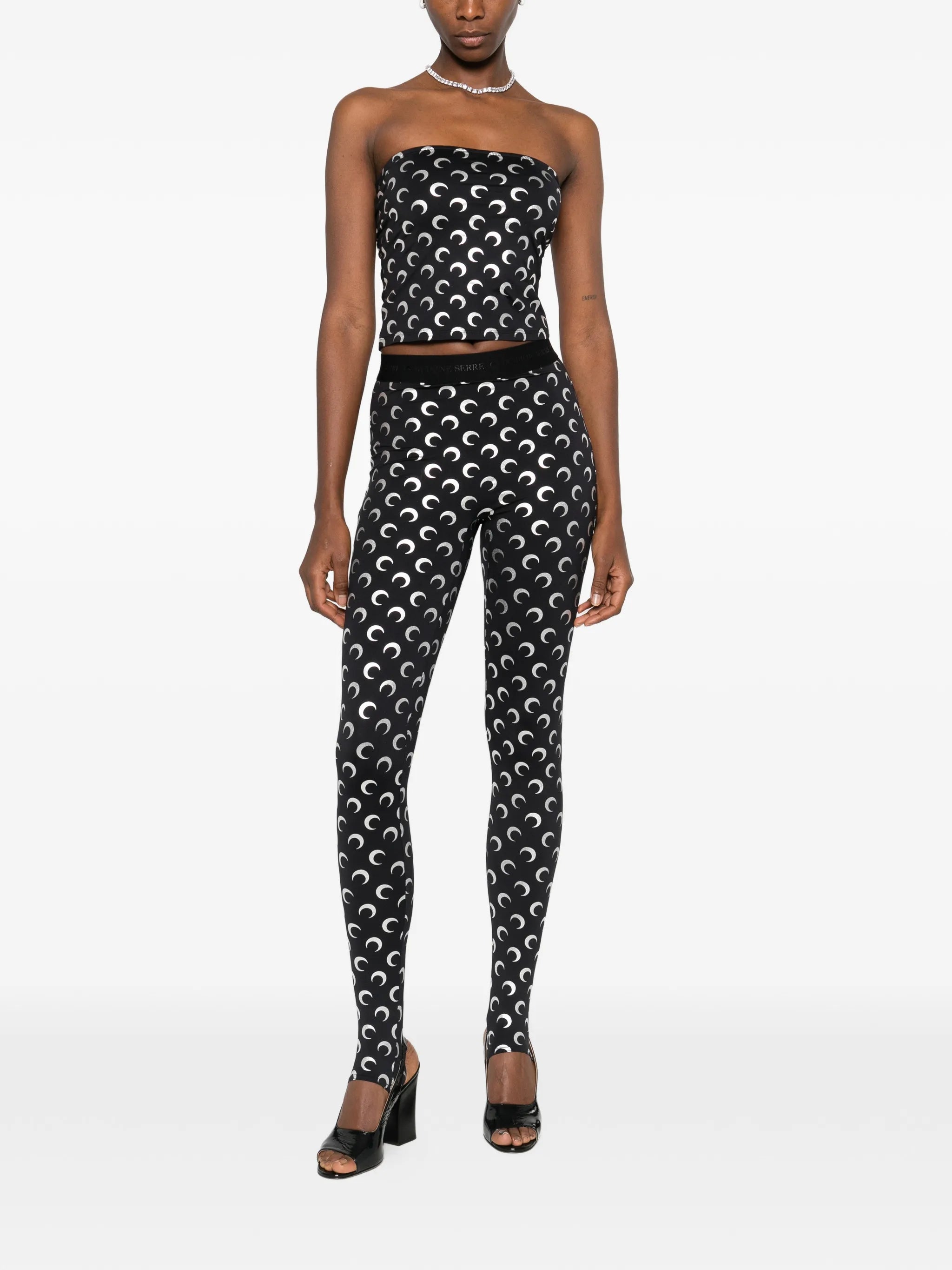 Moon-print leggings