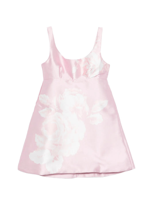 printed balloon sleeve dress