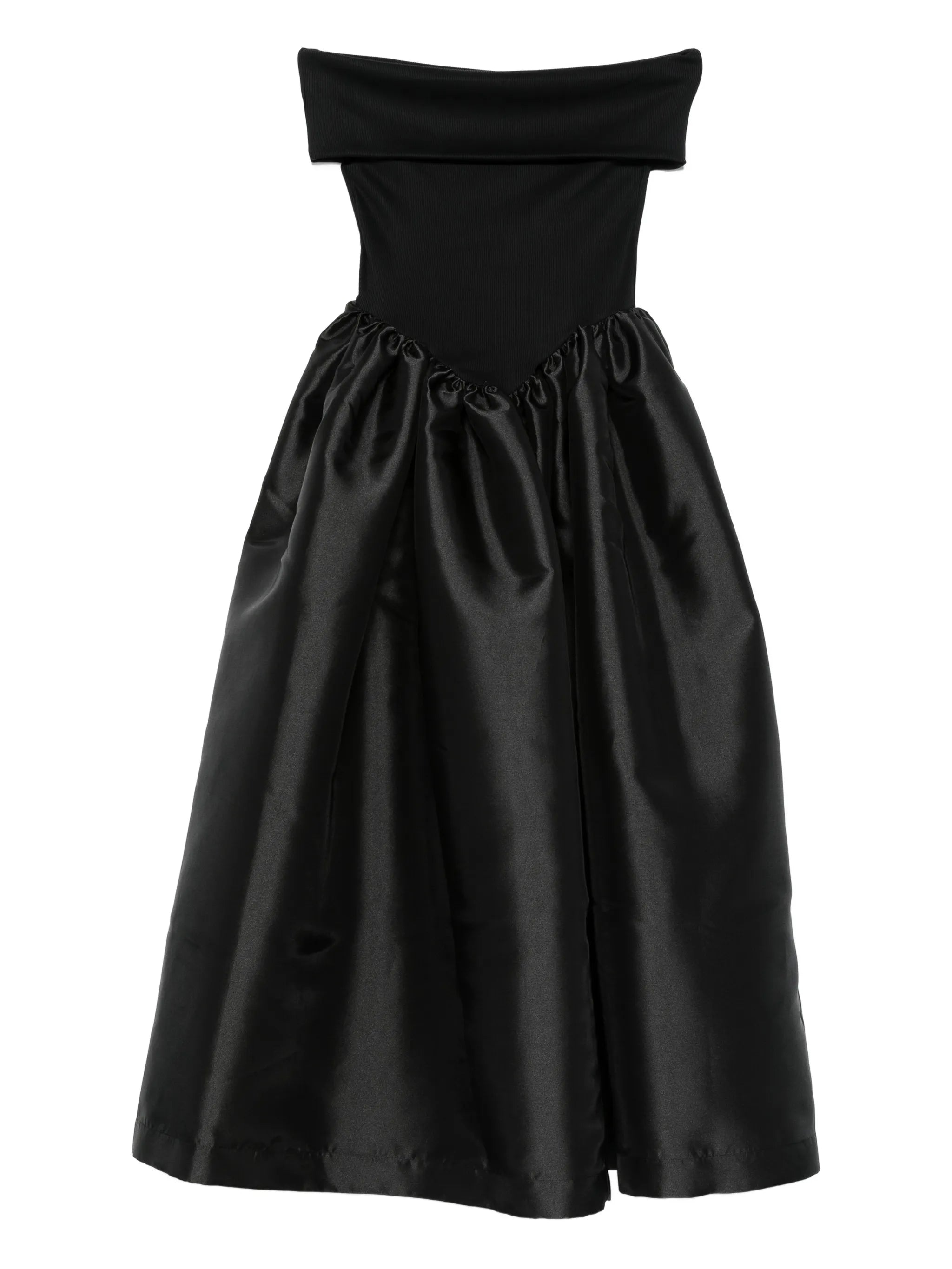 off-shoulder midi dress