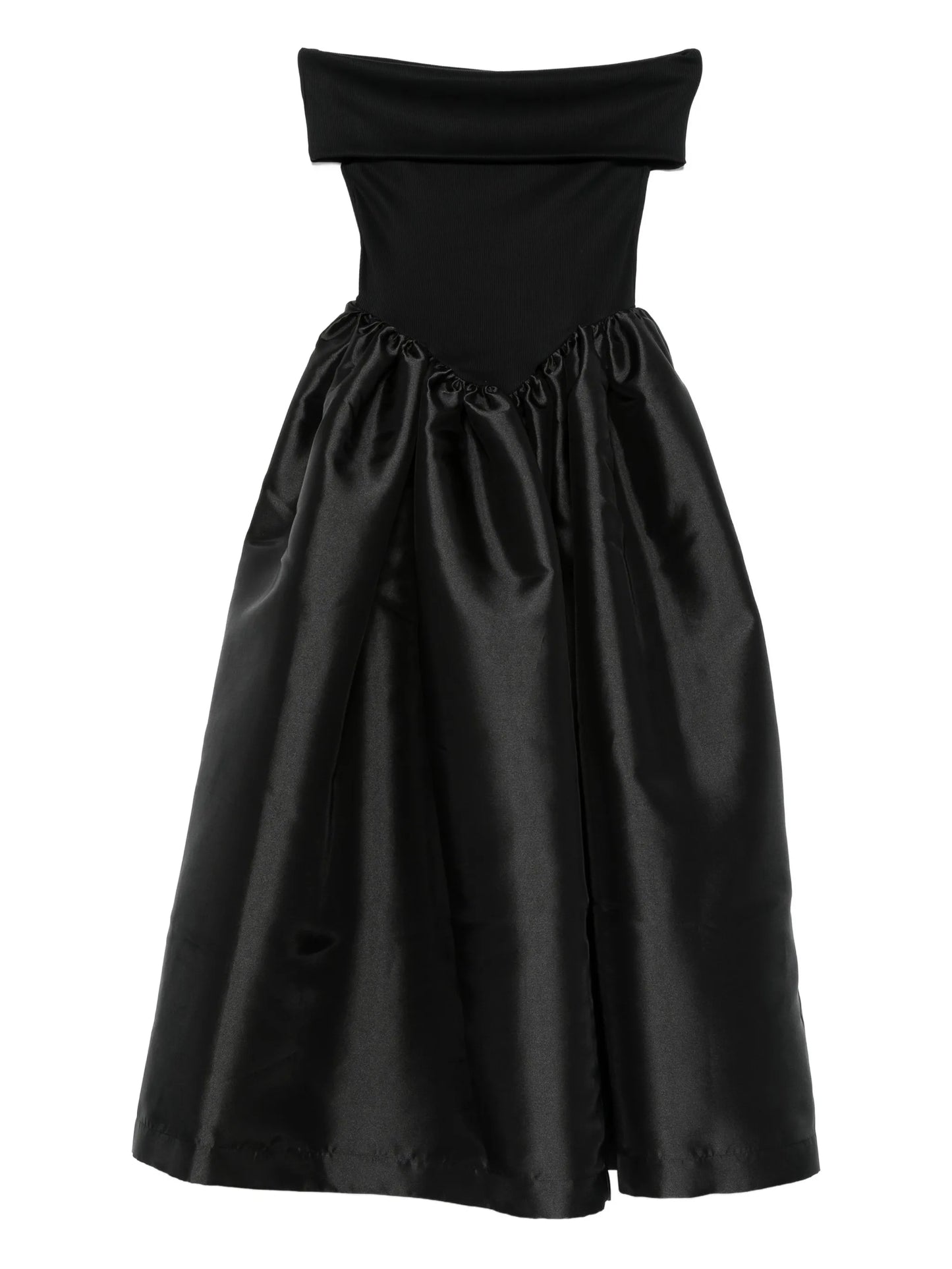 off-shoulder midi dress