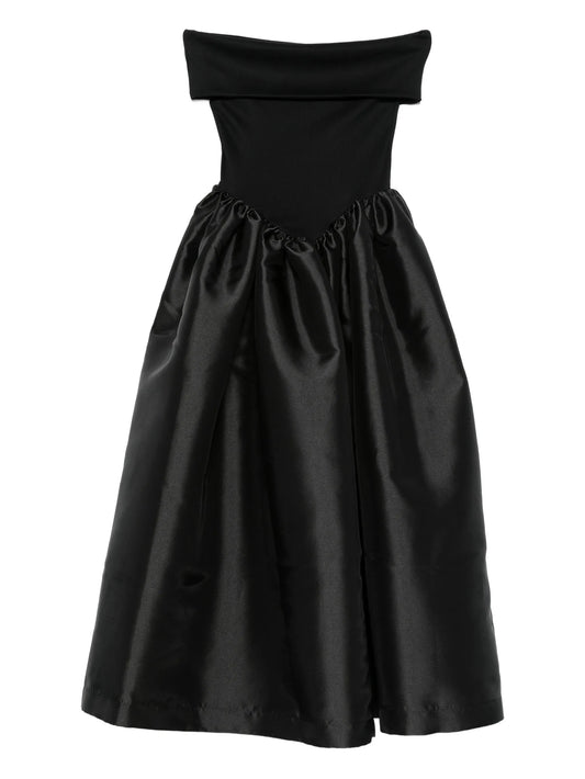 off-shoulder midi dress